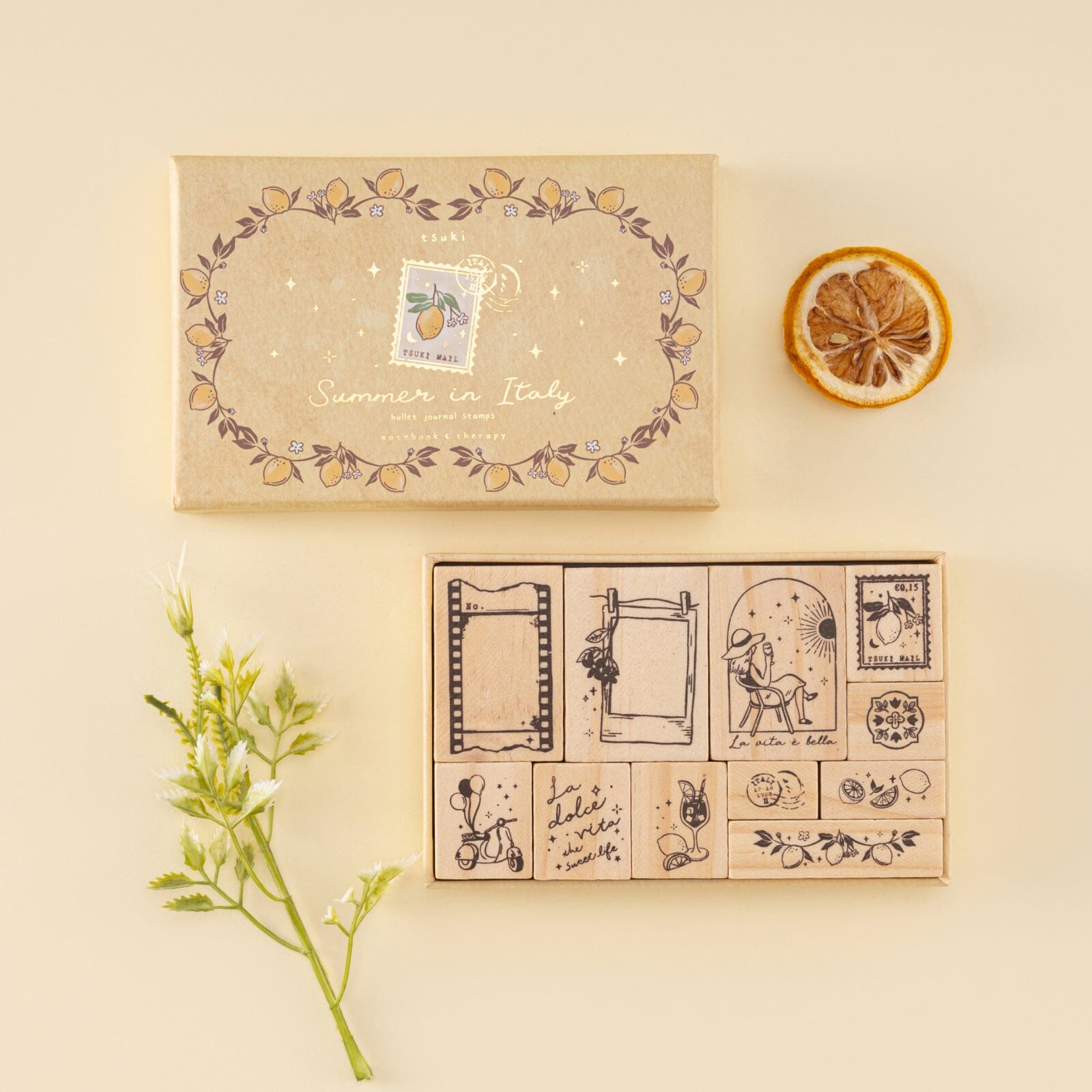 Tsuki ‘Summer in Italy’ Bullet Journal Stamp Set ☾