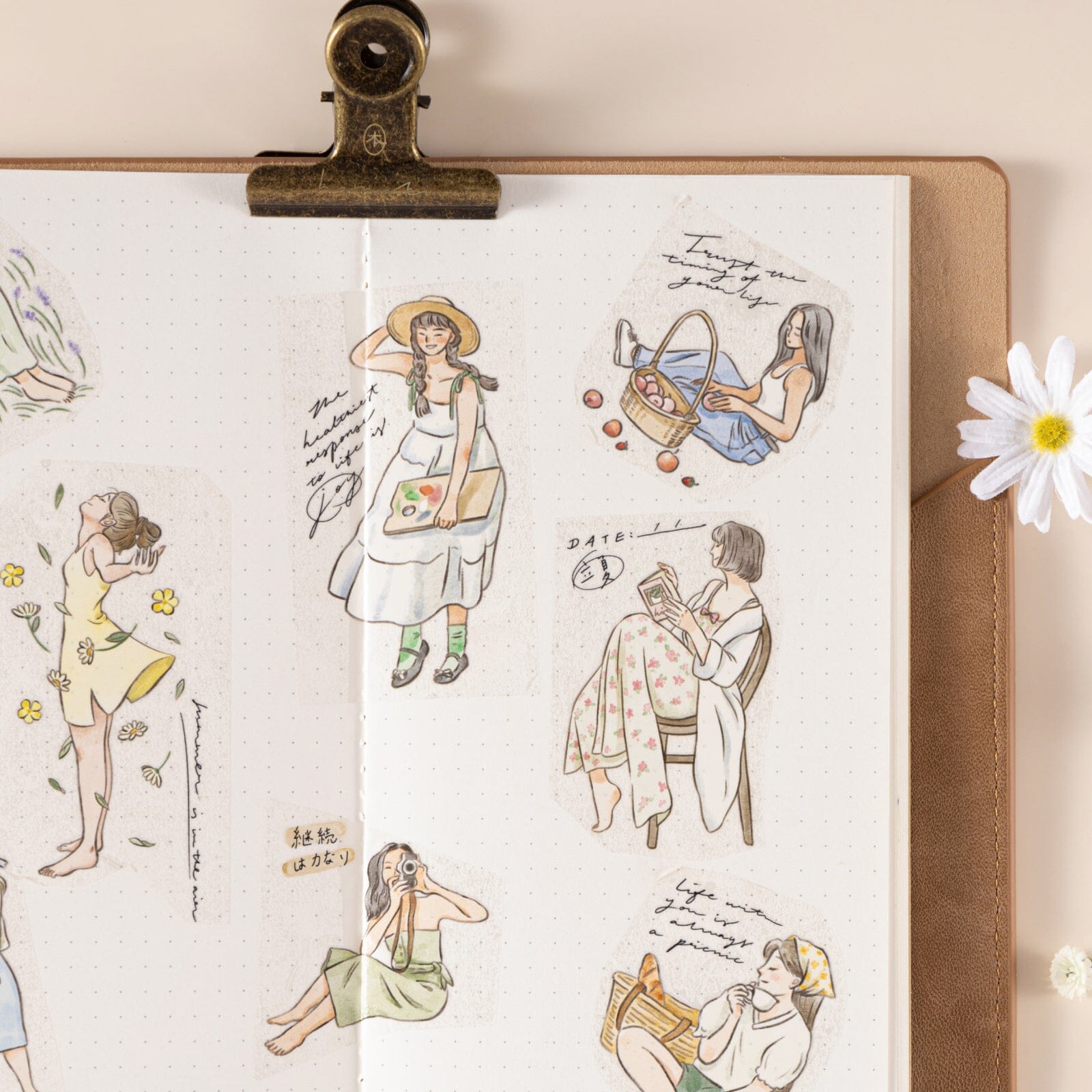 Hinoki - ‘Into the Meadow’ PET Decorative Tape - Summer Girls