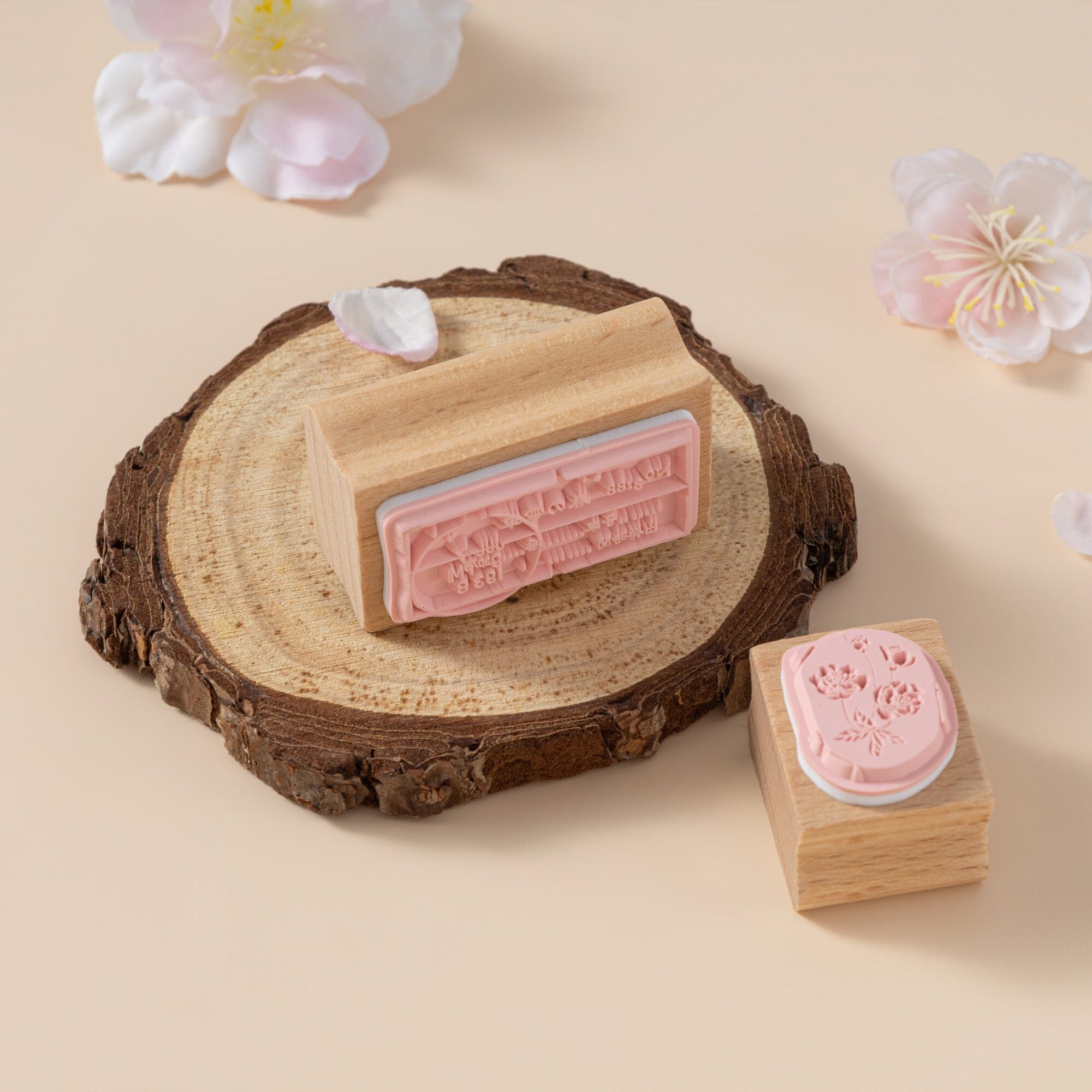 Hinoki - ‘Into the Spring’ Engraved Wooden Stamp Set