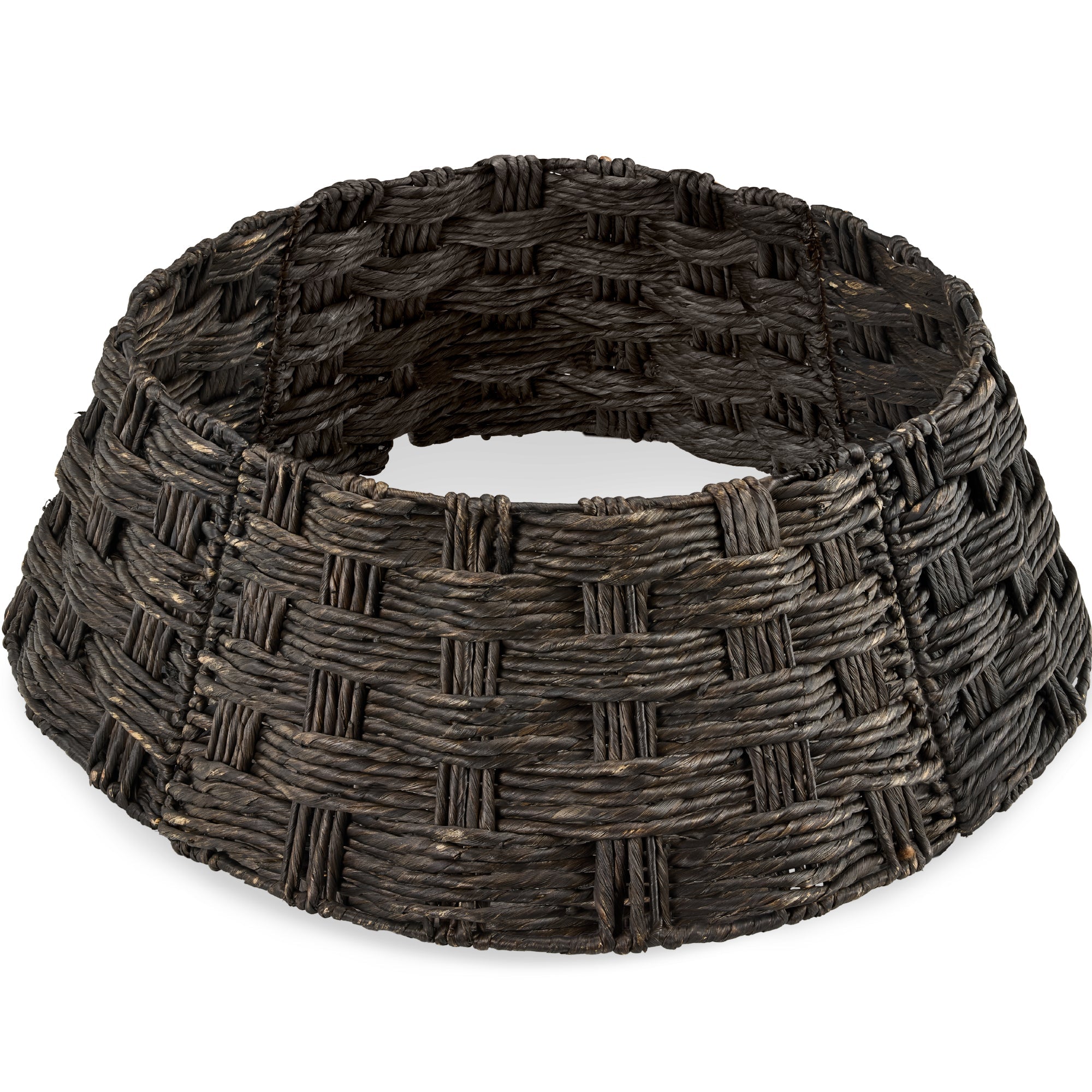 Basket Woven Hyacinth Christmas Holiday Tree Collar - 36in