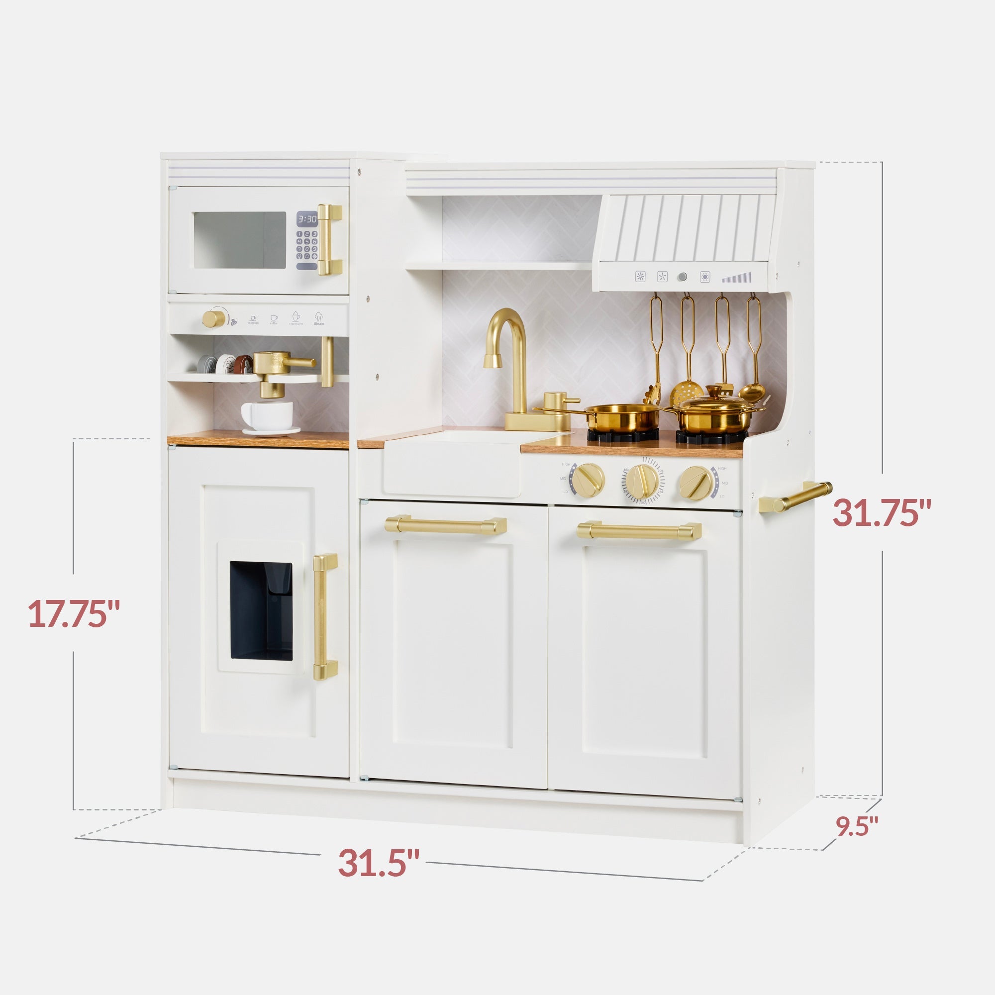 Pretend Play Kitchen with Espresso Machine