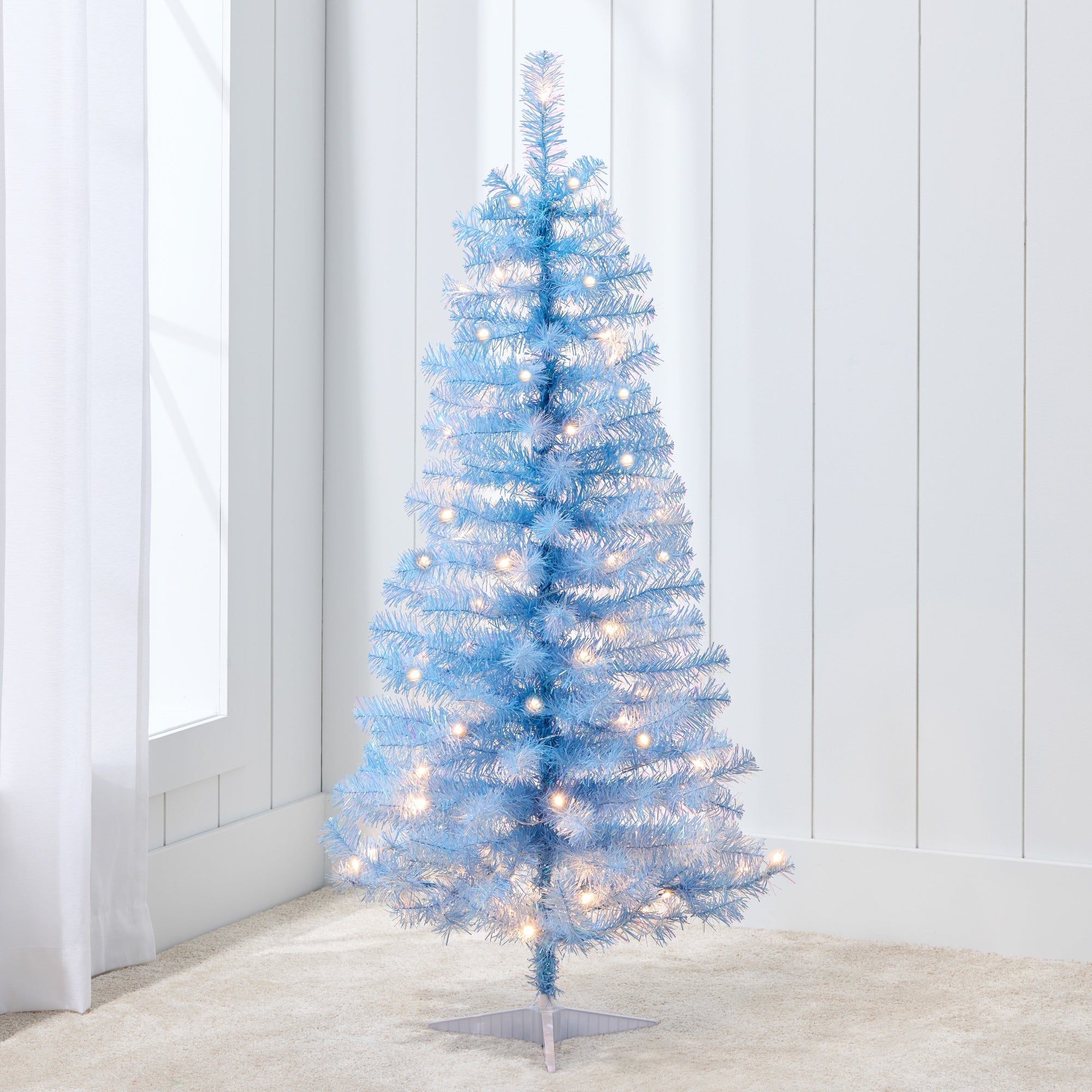 Pre-lit Colorful Mini Spruce Christmas Tree w/ LED Lights - 4ft