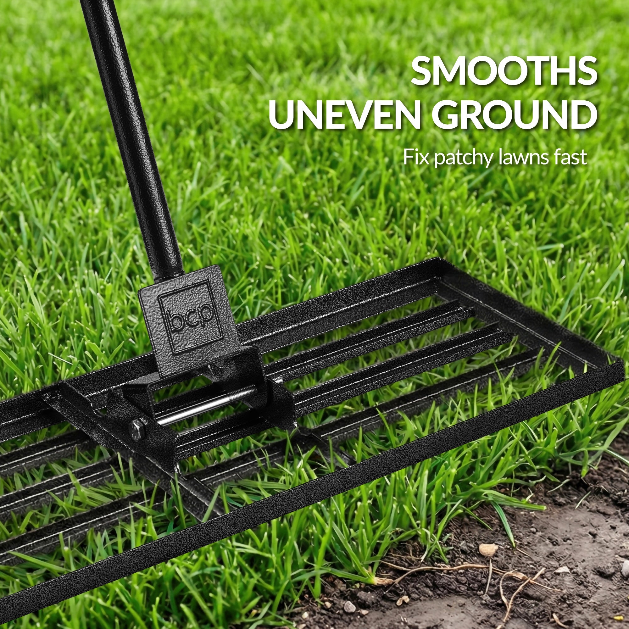 Lawn Leveling Rake, 30" x 10", Extra Long 78" handle