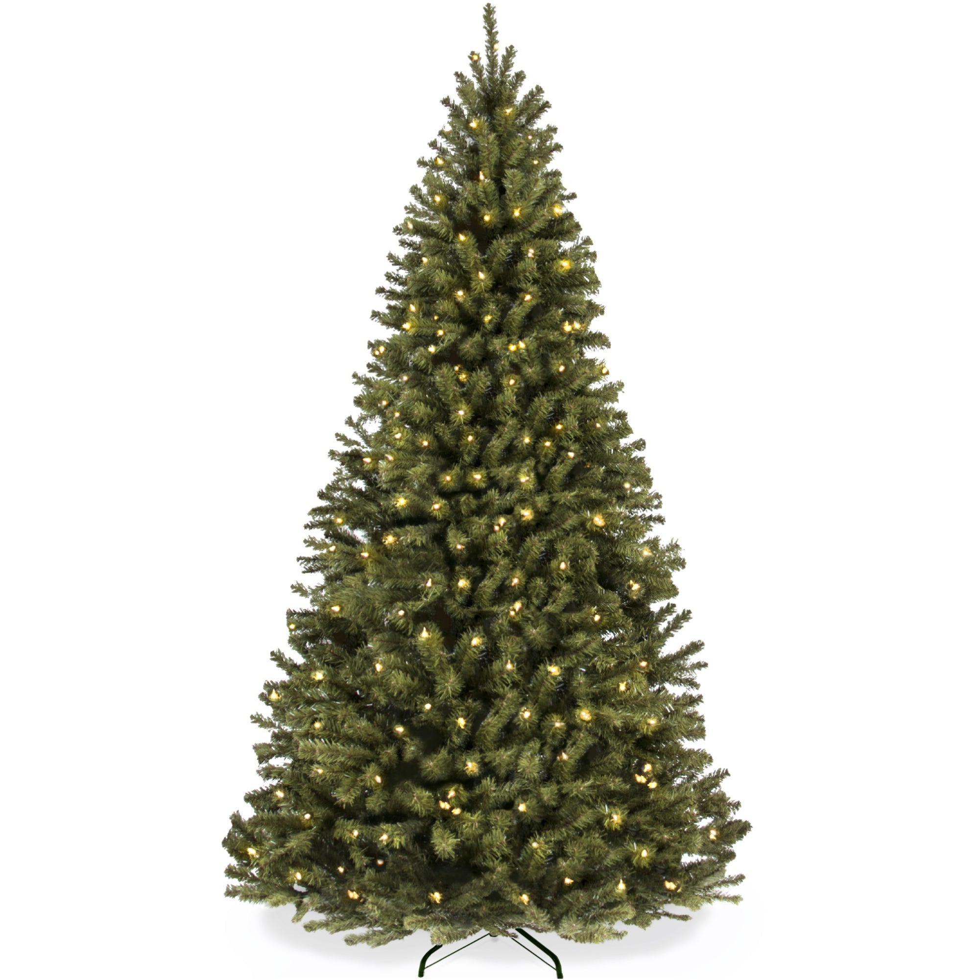 Pre-Lit Artificial Green Spruce Christmas Tree, w/Easy Assembly