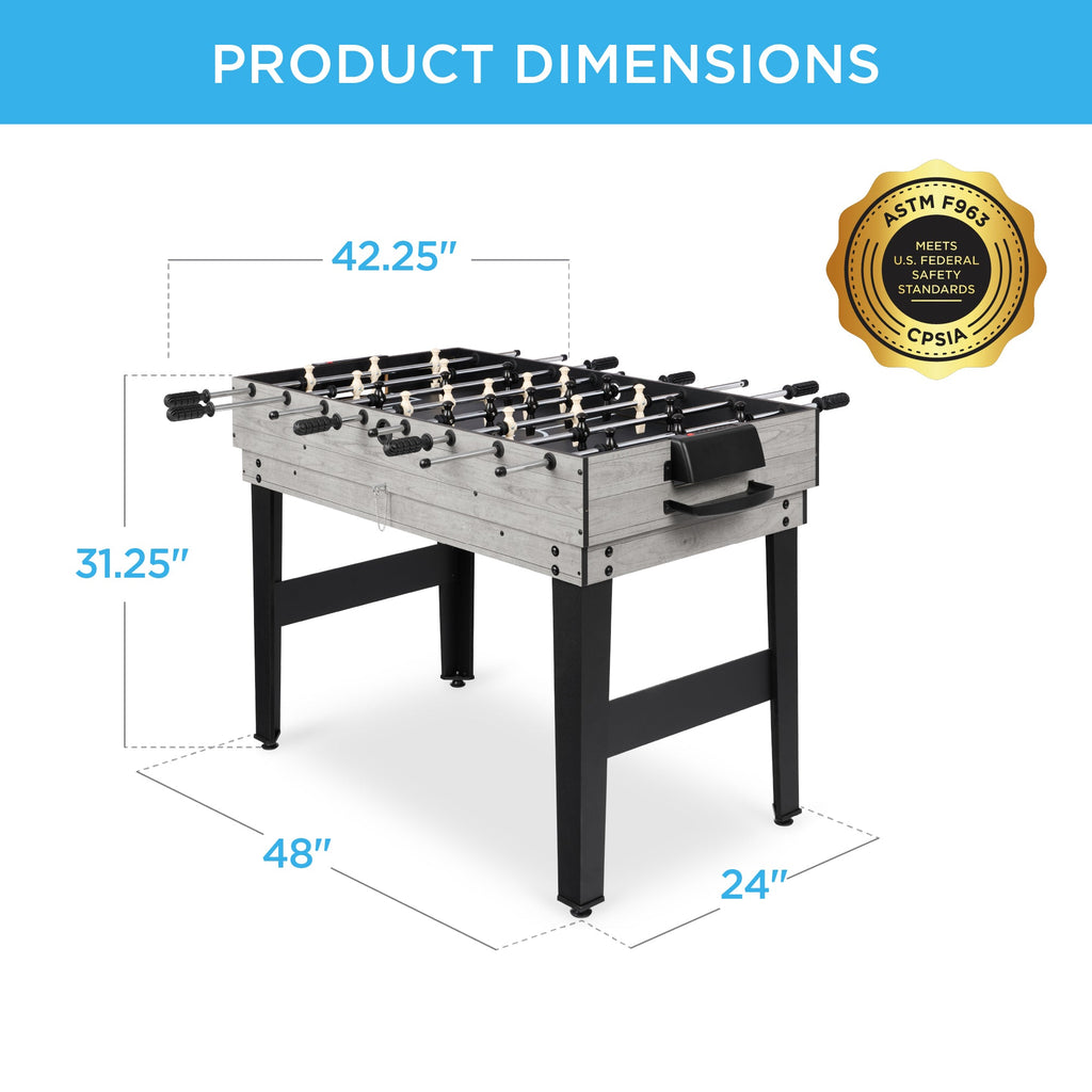 10-in-1 Combo Game Table Set w/ Pool, Foosball, Ping Pong, Chess - 2x4ft