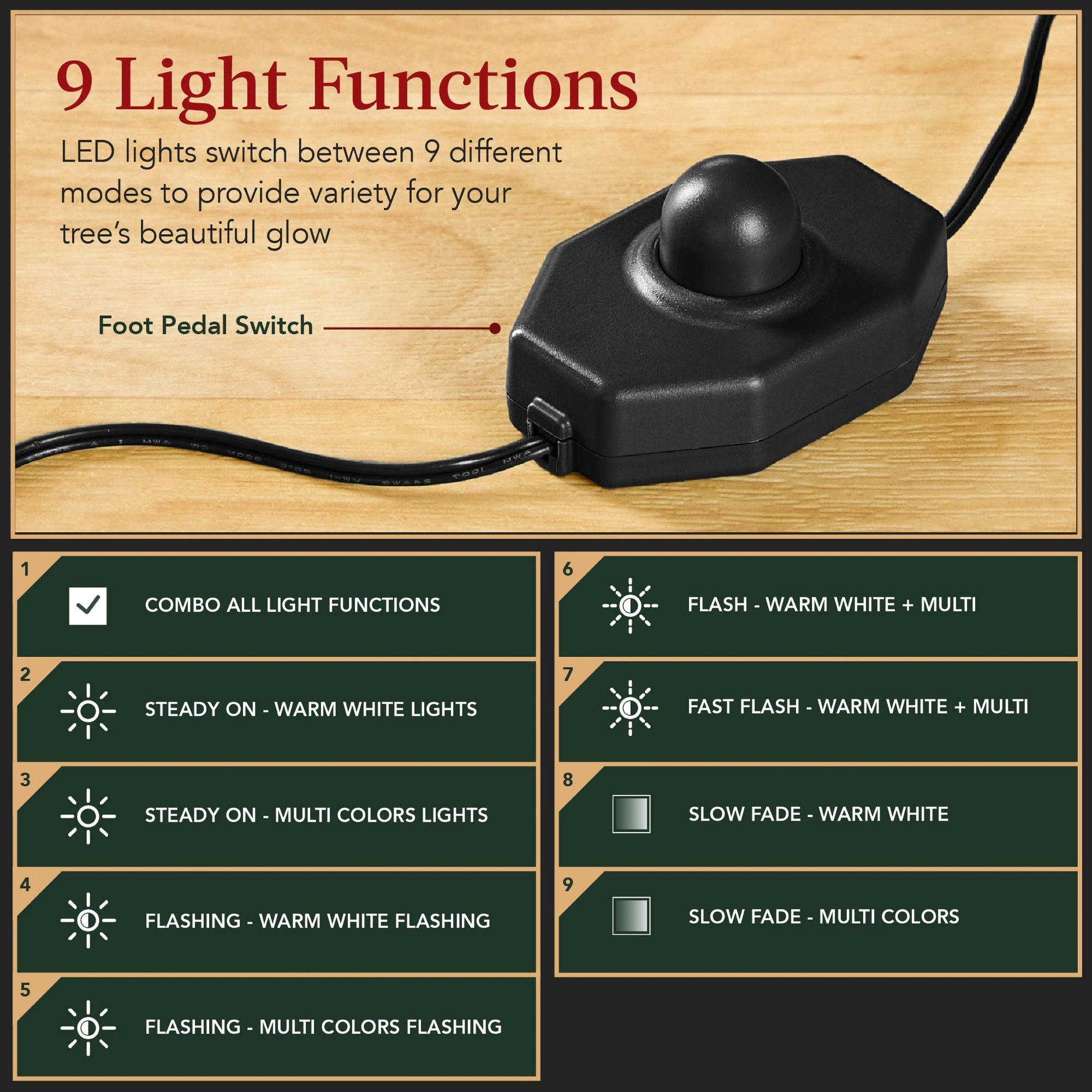 Pre-Lit Sparse Christmas Tree w/ 2-in-1 LED Lights, Cordless Connection