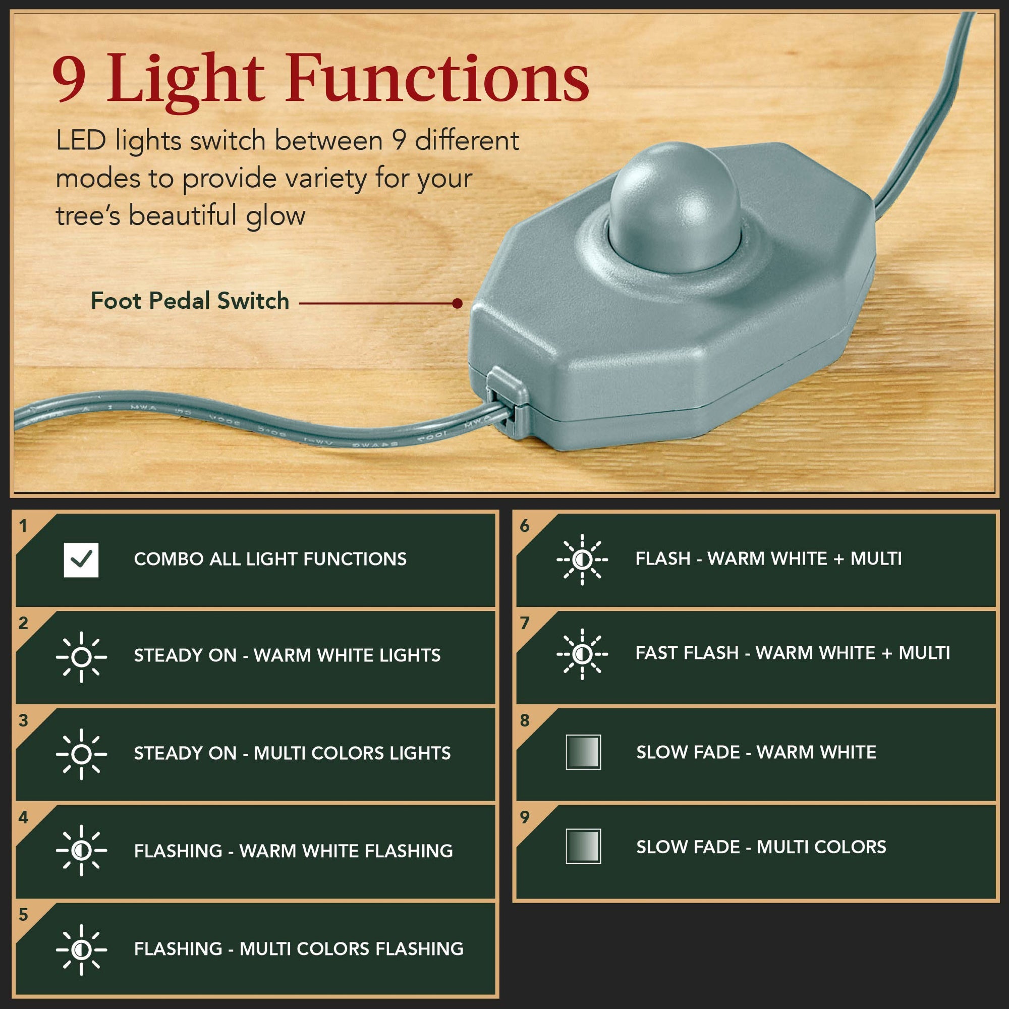 Pre-Lit Sparse Christmas Tree w/ 2-in-1 LED Lights, Cordless Connection
