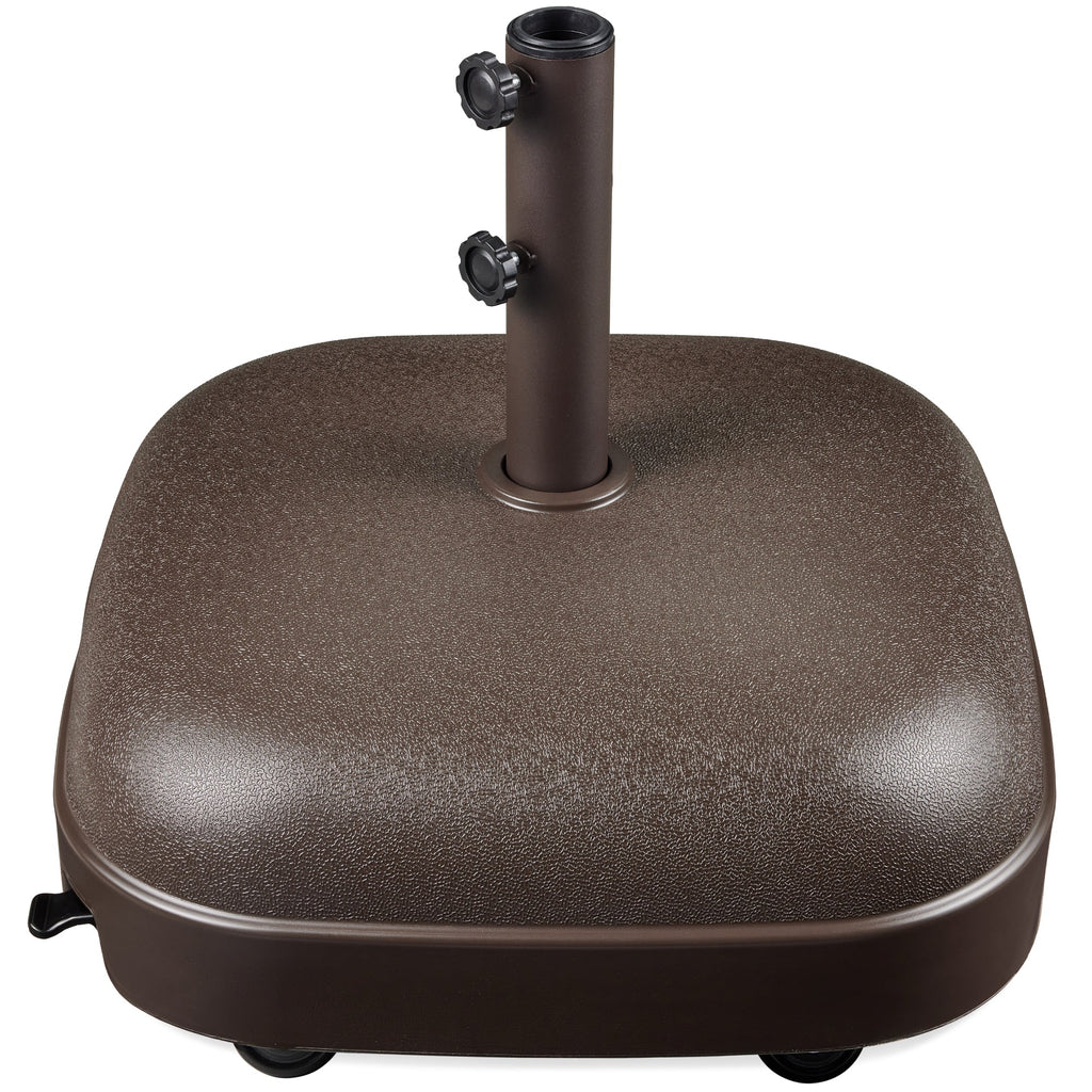 123lb Capacity Fillable Mobile Umbrella Base w/ 4 wheels - Dome Square