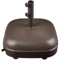 123lb Capacity Fillable Mobile Umbrella Base w/ 4 wheels - Dome Square