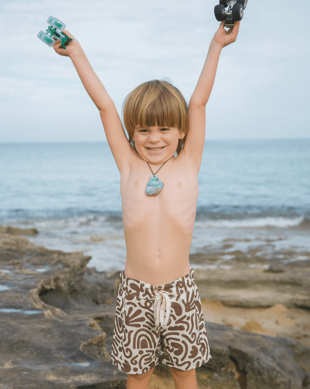 Eddie Boys Swim Shorts - Coco Confetti