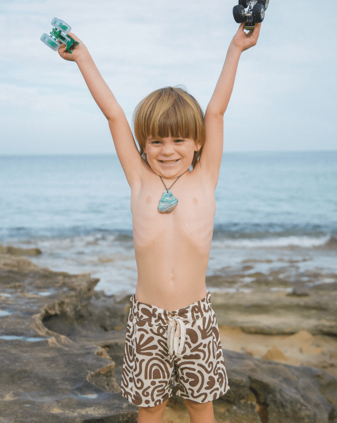 Eddie Boys Swim Shorts - Coco Confetti