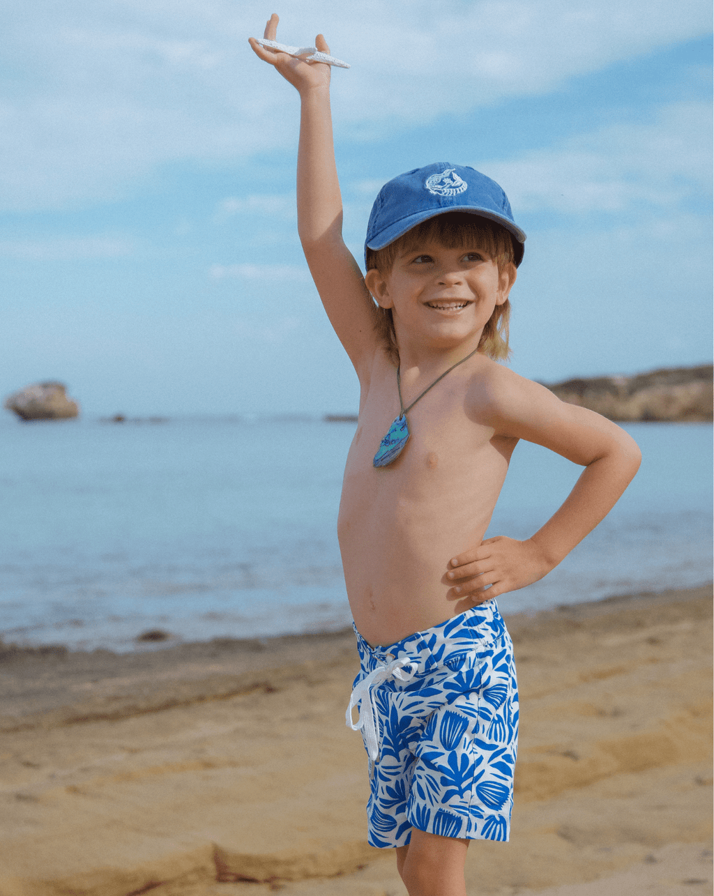 Eddie Boys Swim Shorts - Santorini