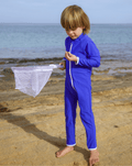 Sidney Full Coverage Kids Swim Suit - Santorini Blue