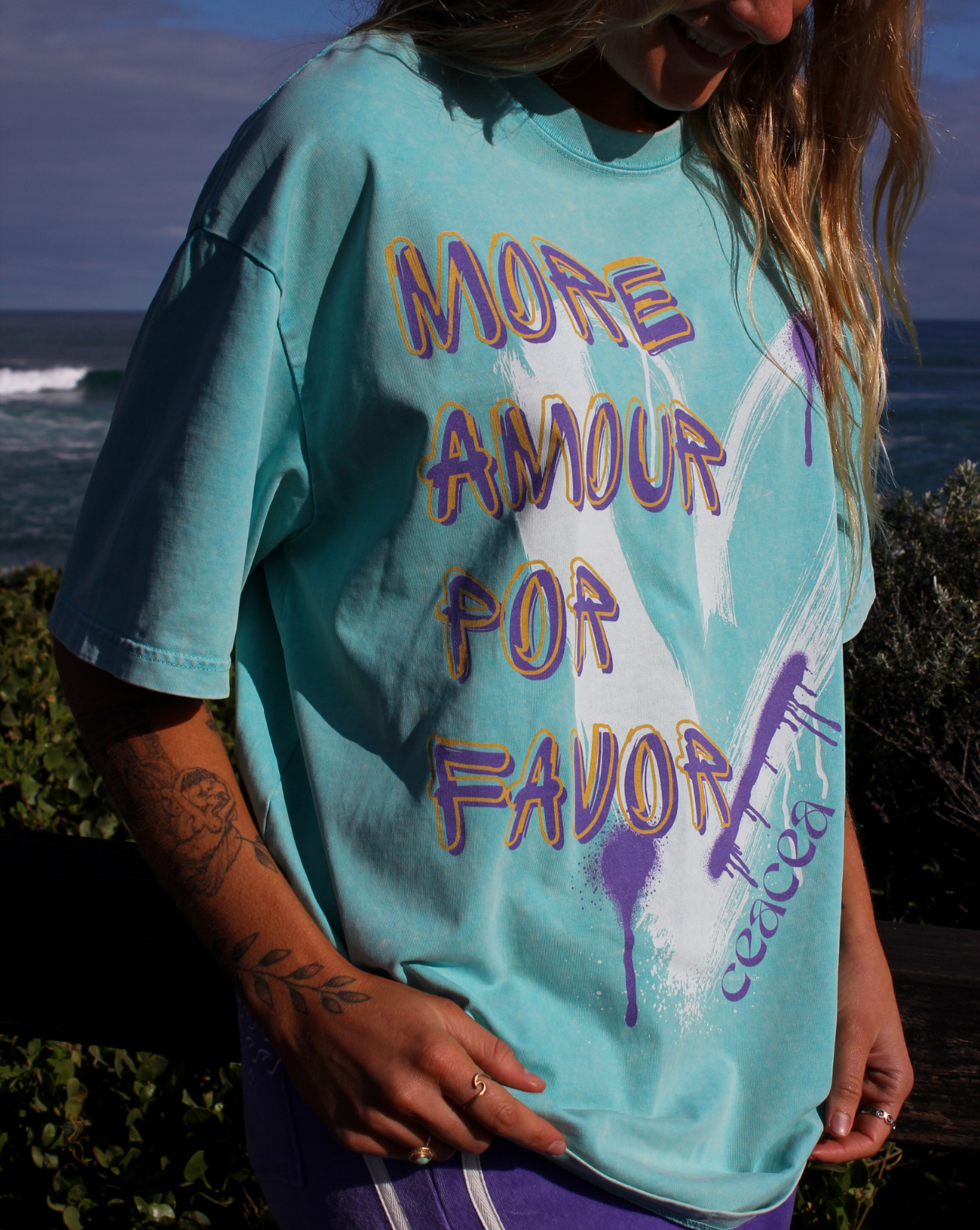 More Amour Tee - Turquoise