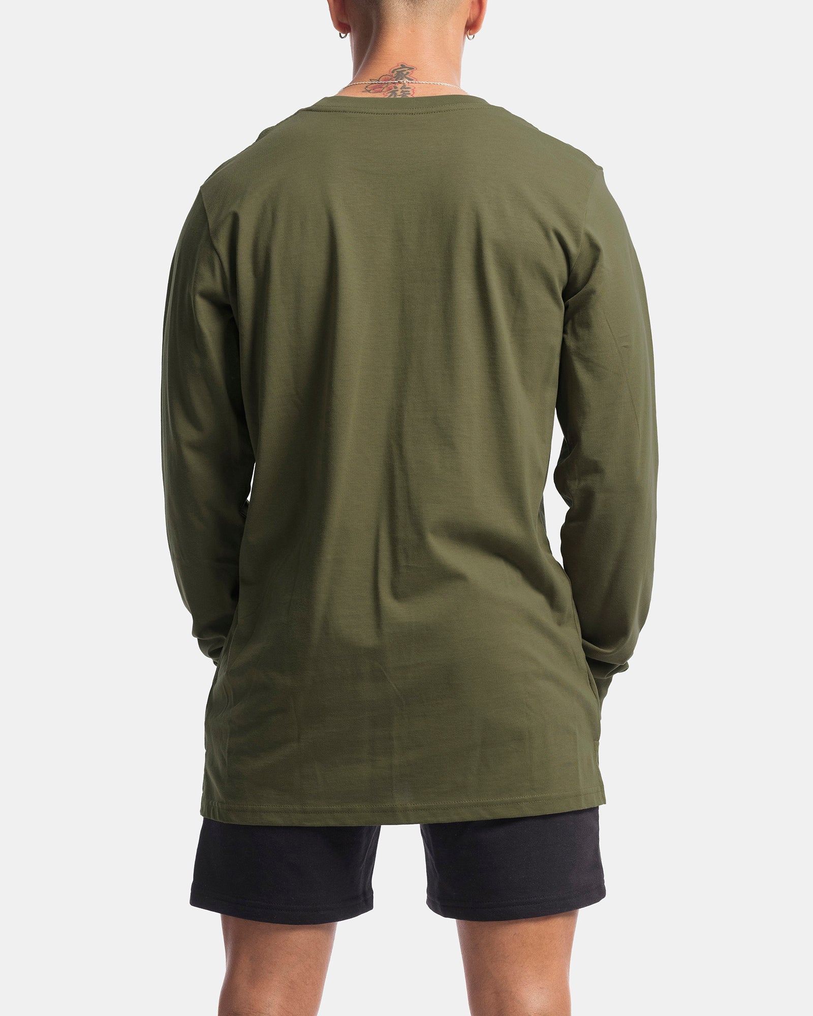Mens Contract Rise Long Sleeve Tee - Olive