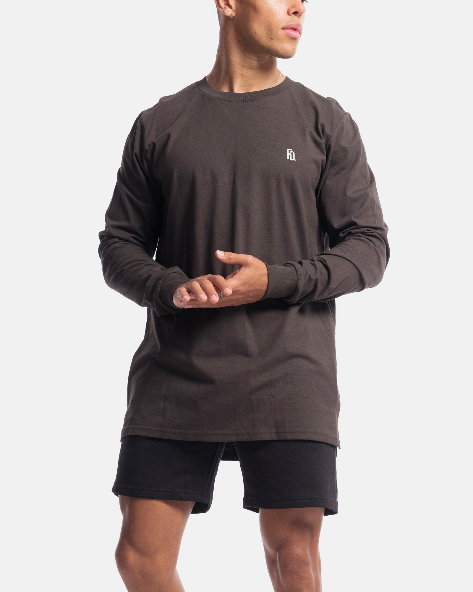 Mens Contract Rise Long Sleeve Tee - Vintage Black
