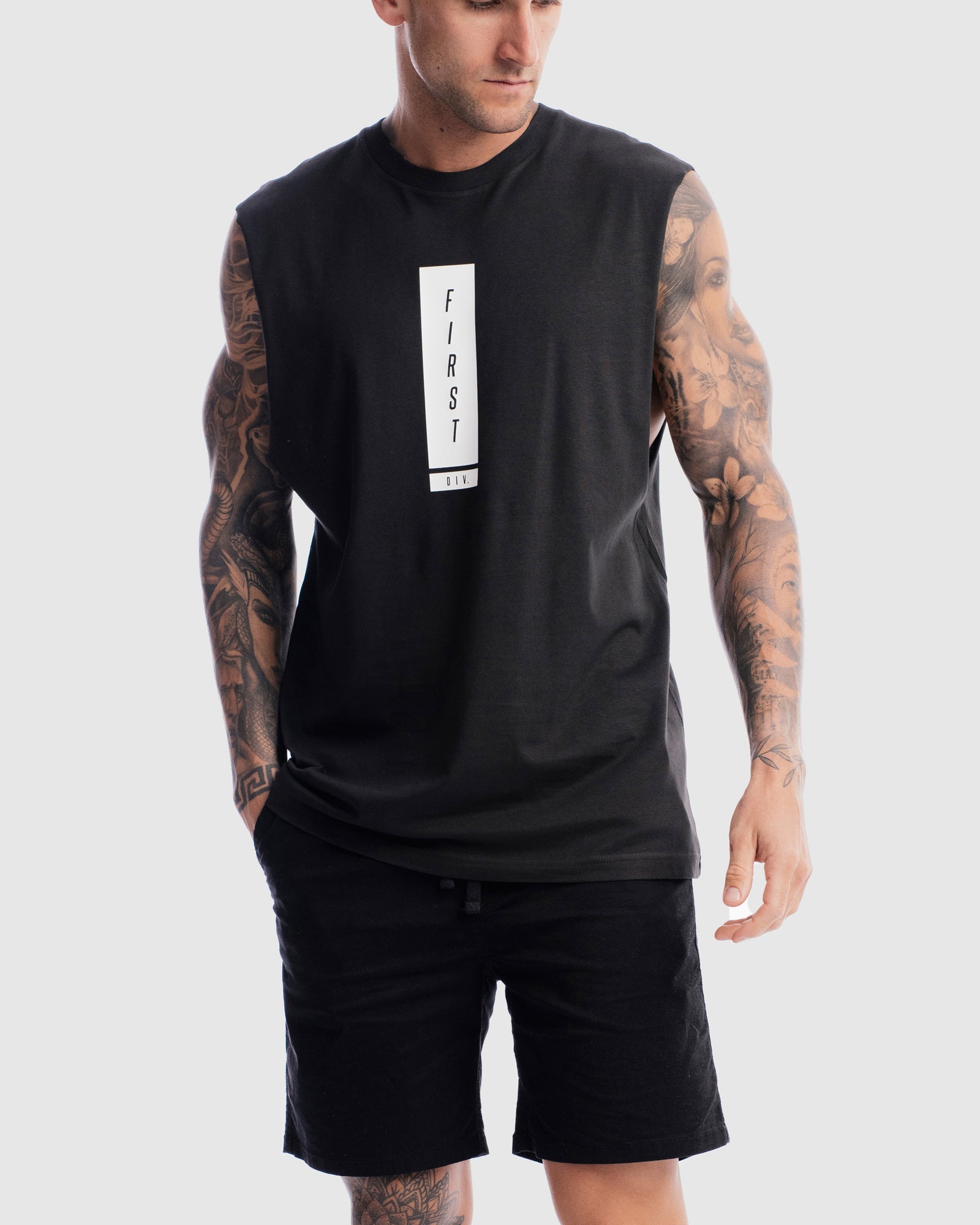 Mens Midfield Tank - Vintage Black