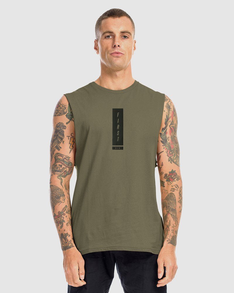 Mens Midfield Tank - Olive