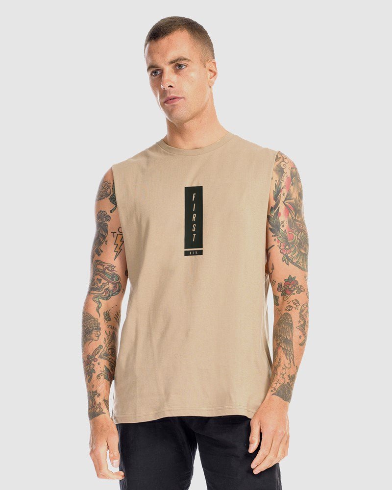 Mens Midfield Tank - Camel