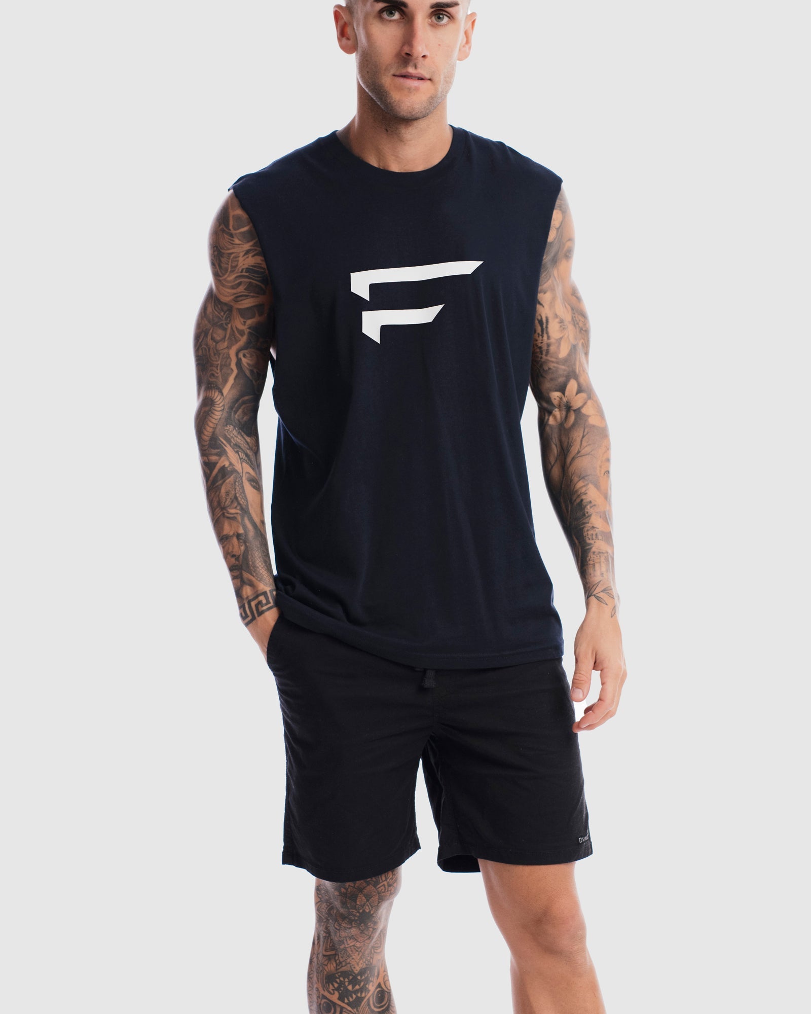 Mens Performance Logo Tank - Ink