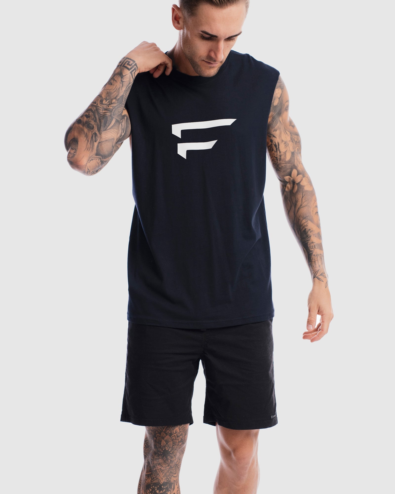 Mens Performance Logo Tank - Ink