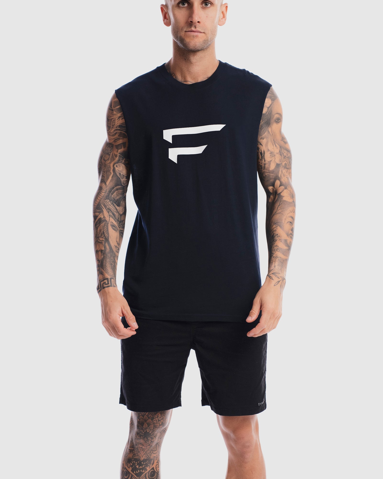 Mens Performance Logo Tank - Ink