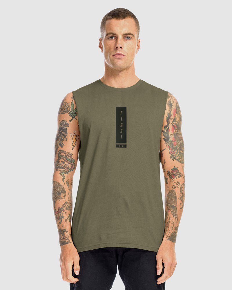 Mens Midfield Tank - Olive
