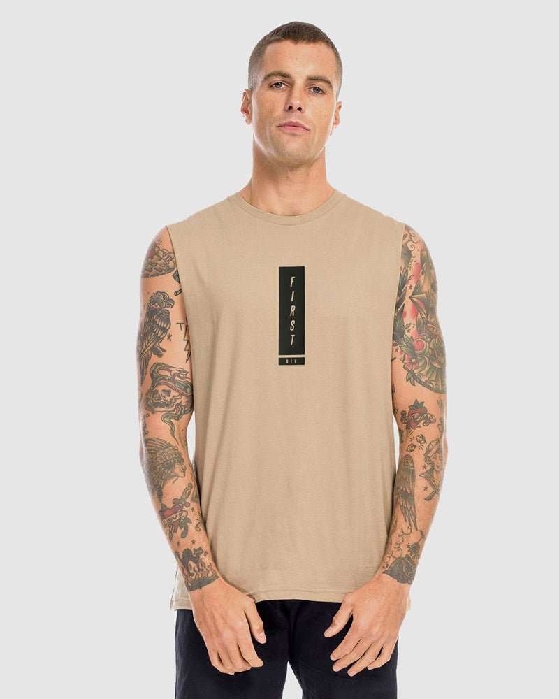 Mens Midfield Tank - Camel