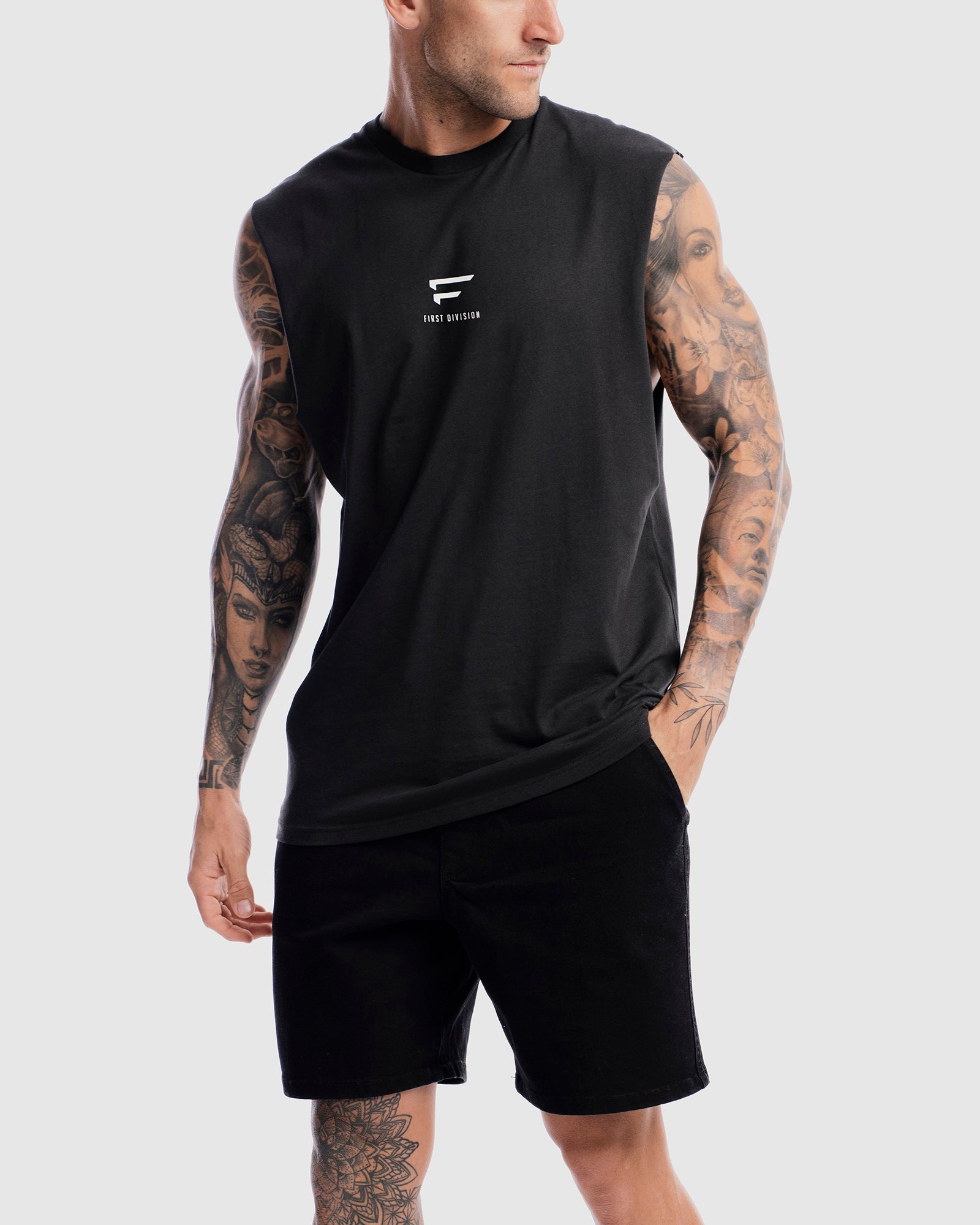 Mens Pro Centre Tank - Vintage Black