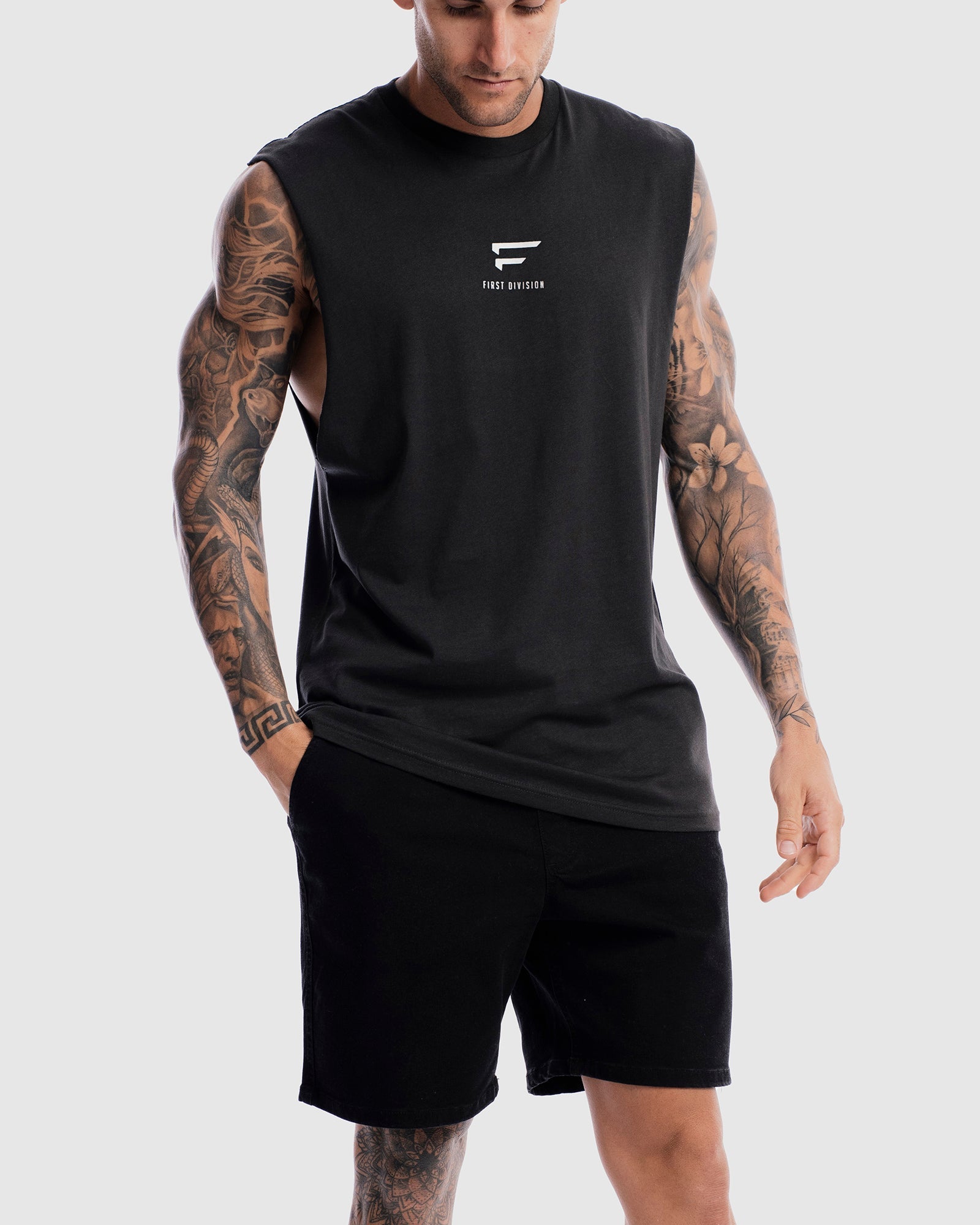 Mens Pro Centre Tank - Vintage Black