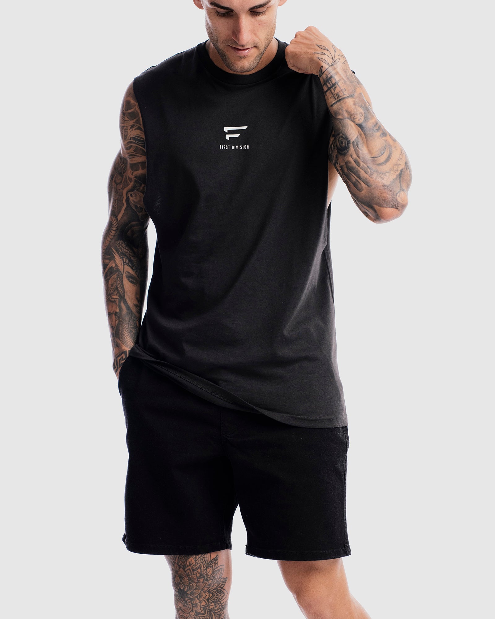 Mens Pro Centre Tank - Vintage Black