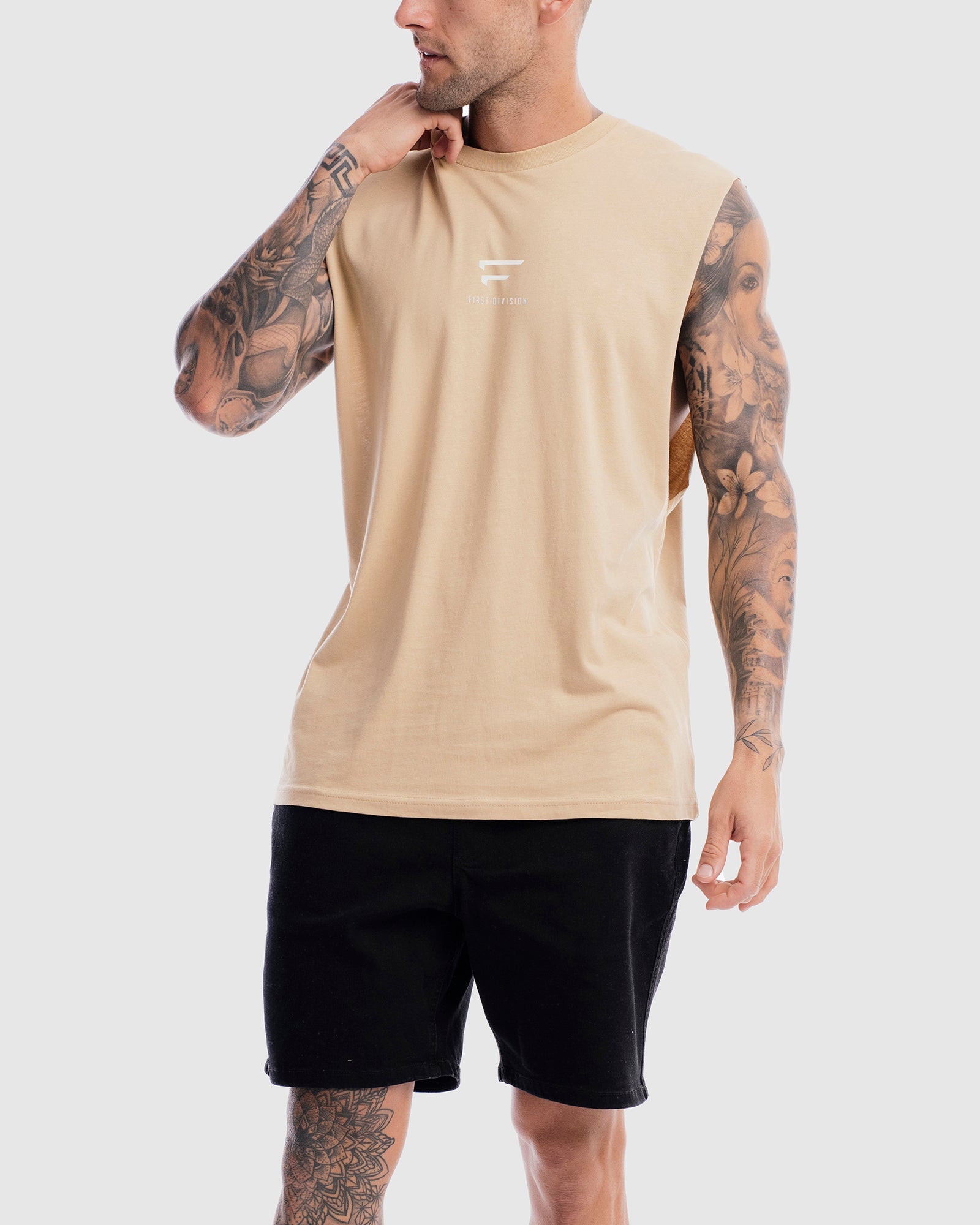 Mens Pro Centre Tank - Camel