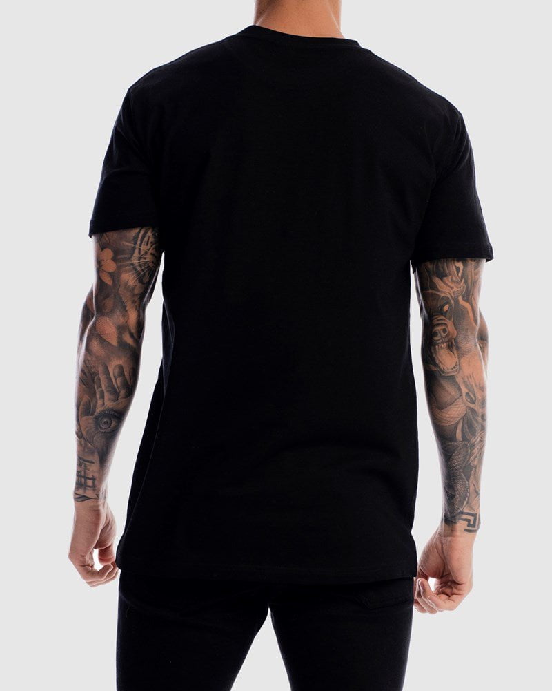 Mens Performance Crest Rise Tee -  Black