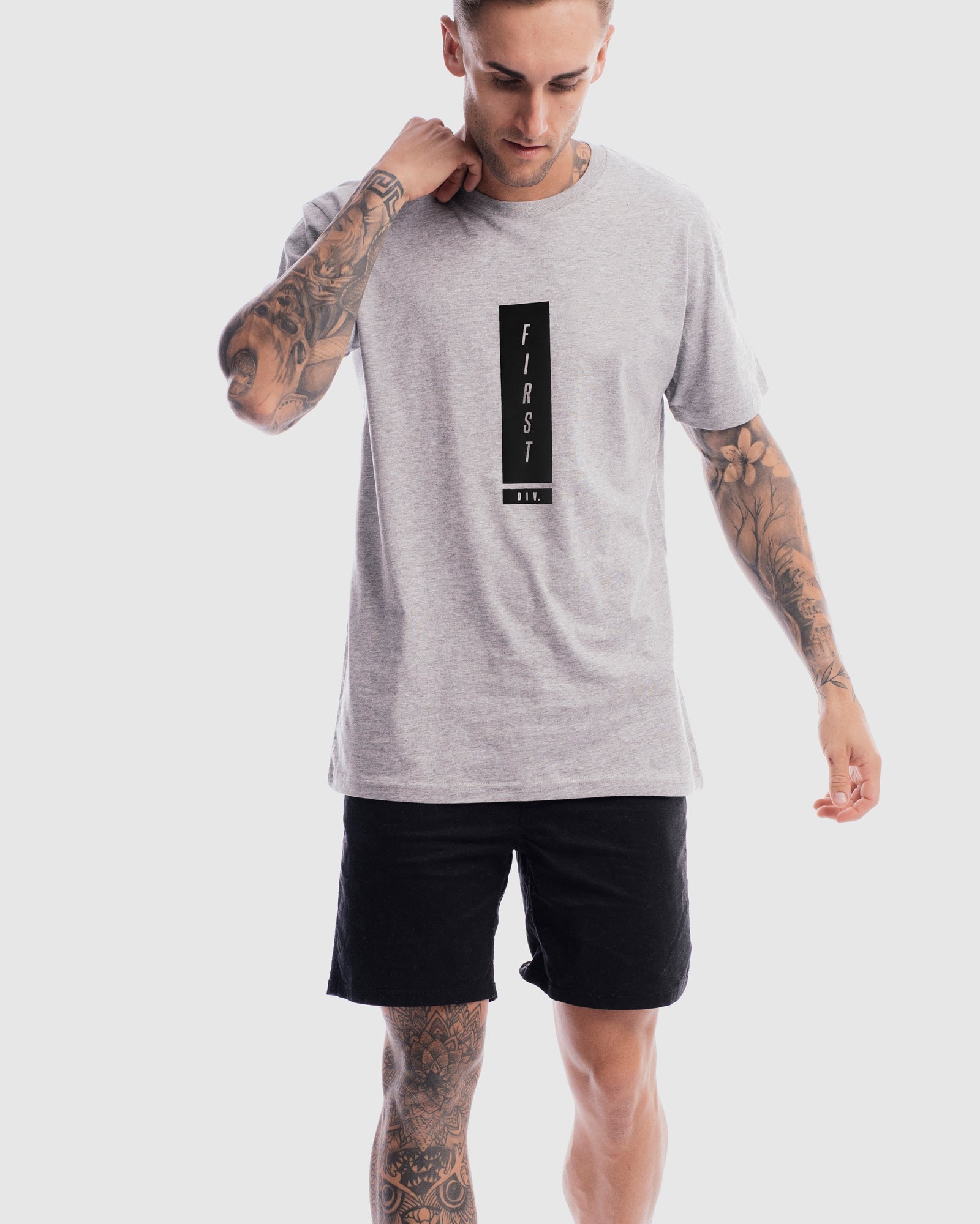 Mens MidField Tee - Marle Grey