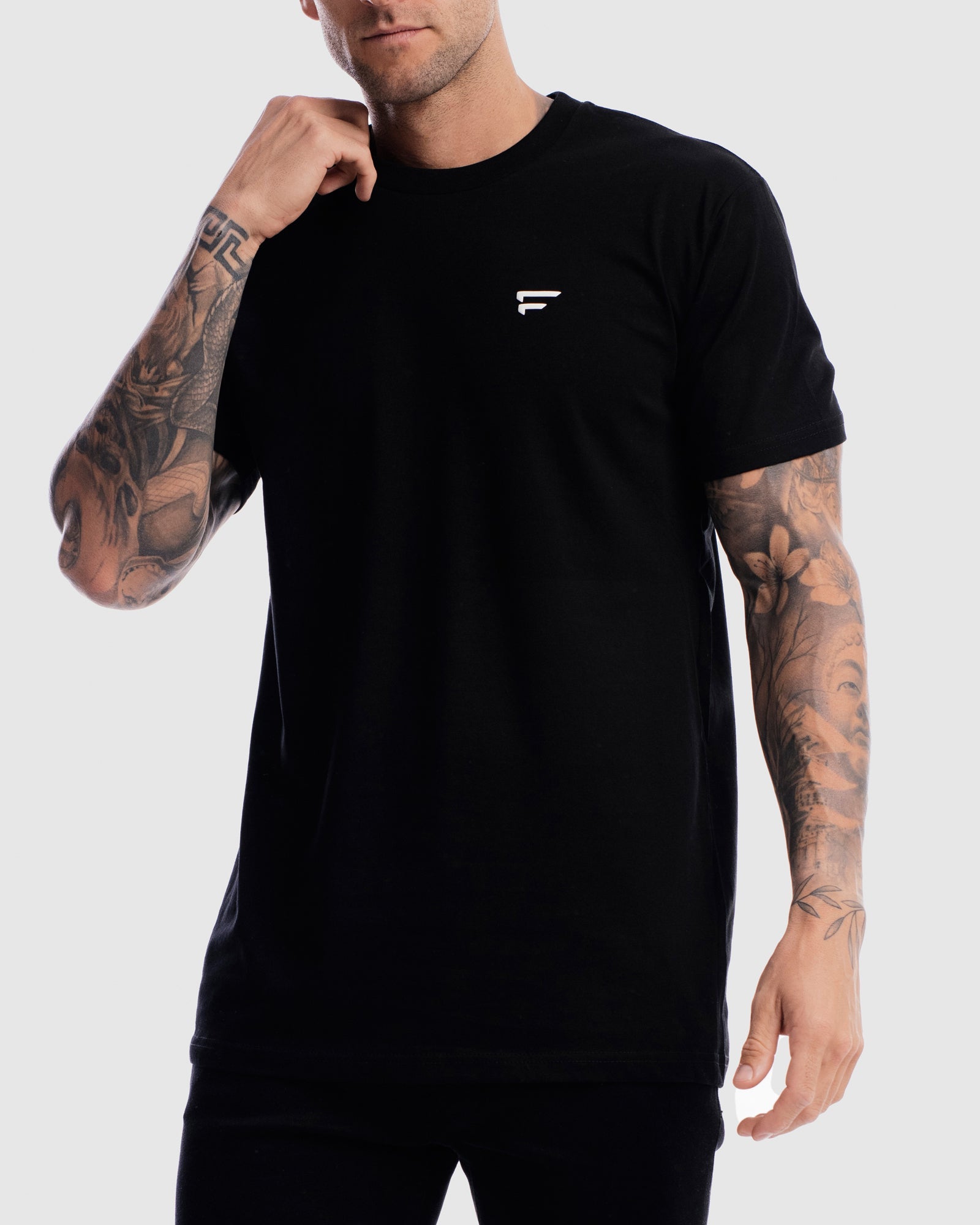 Mens Performance Crest Rise Tee -  Black