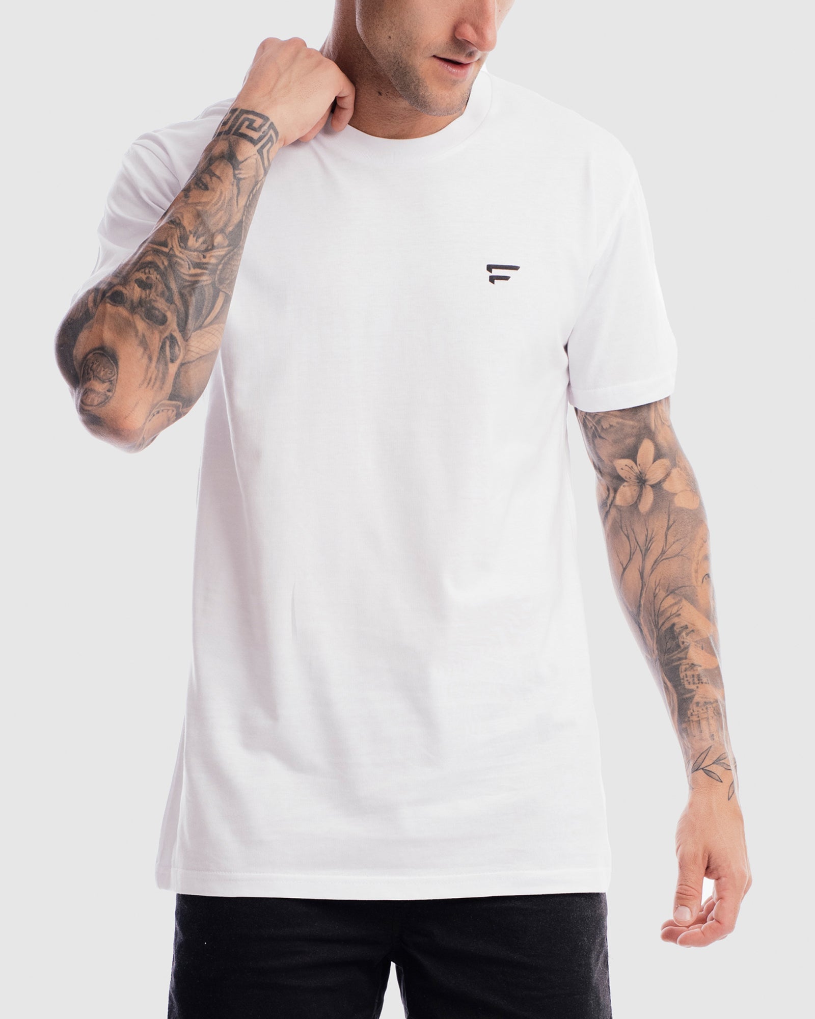 Mens Performance Crest Rise Tee - White