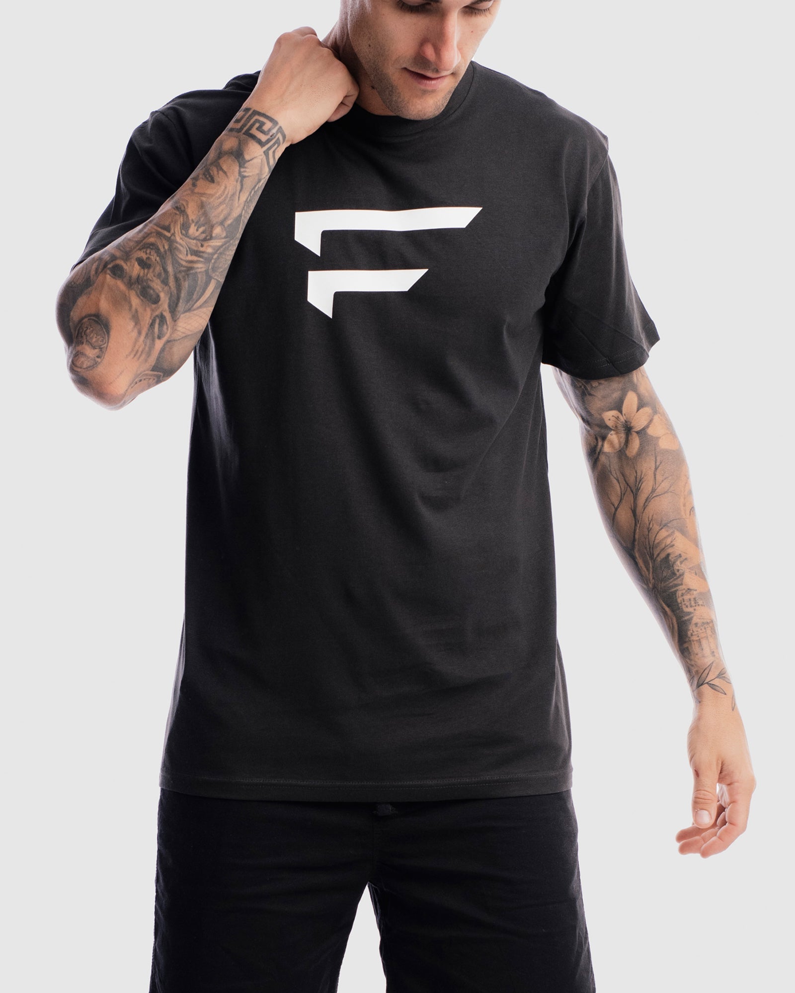 Mens Performance Logo Tee - Vintage Black