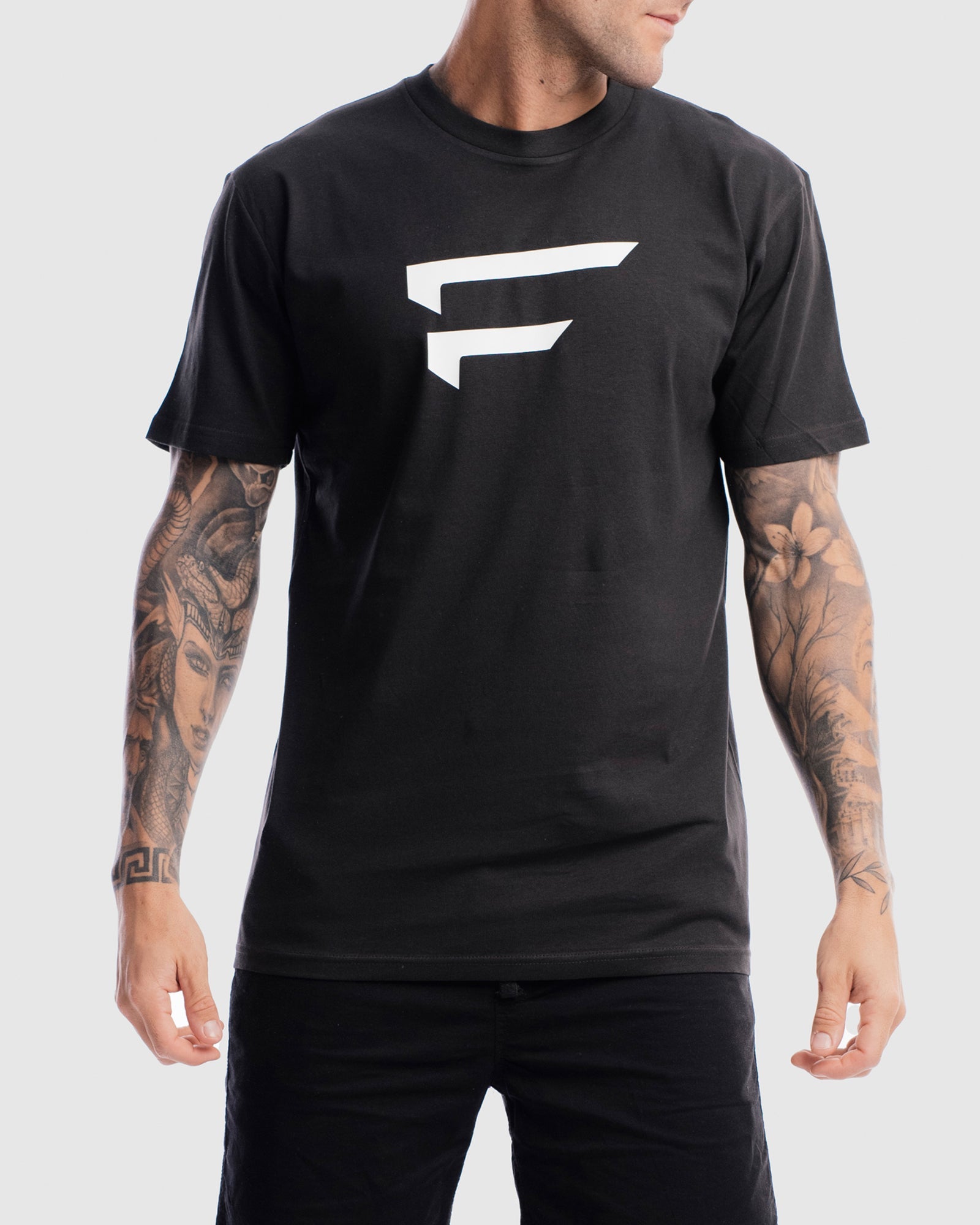 Mens Performance Logo Tee - Vintage Black