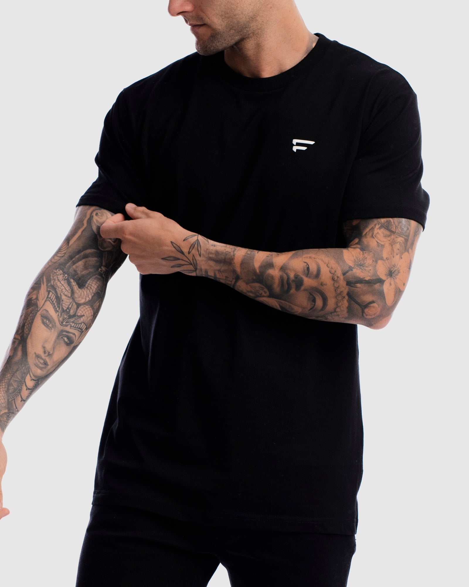 Mens Performance Crest Rise Tee -  Black