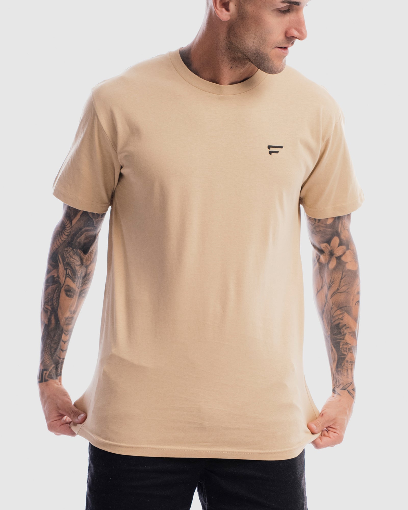 Mens Performance Crest Rise Tee - Camel