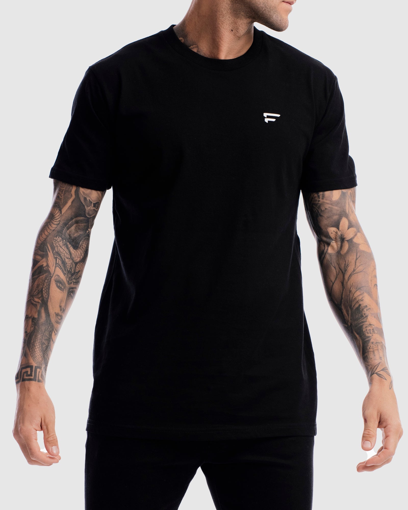 Mens Performance Crest Rise Tee -  Black