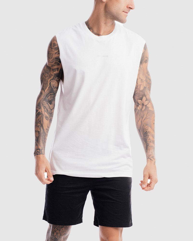 Mens Division Tank - White