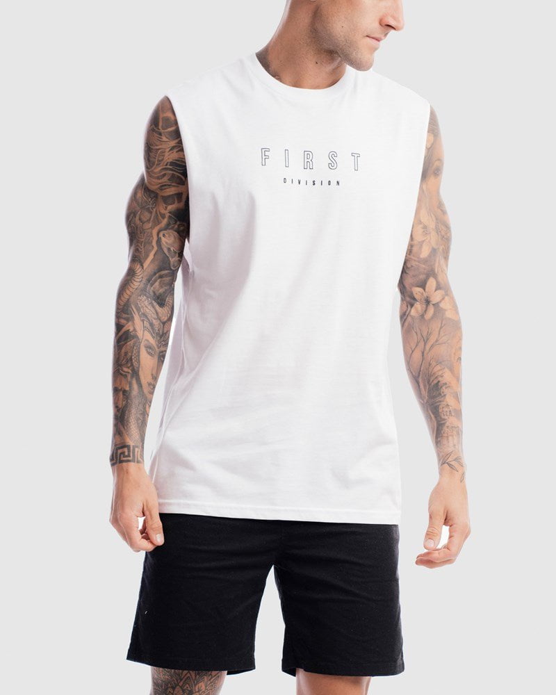 Mens First Rise Tank - White