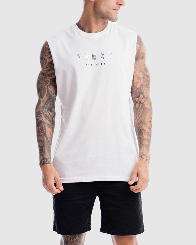 Mens First Rise Tank - White