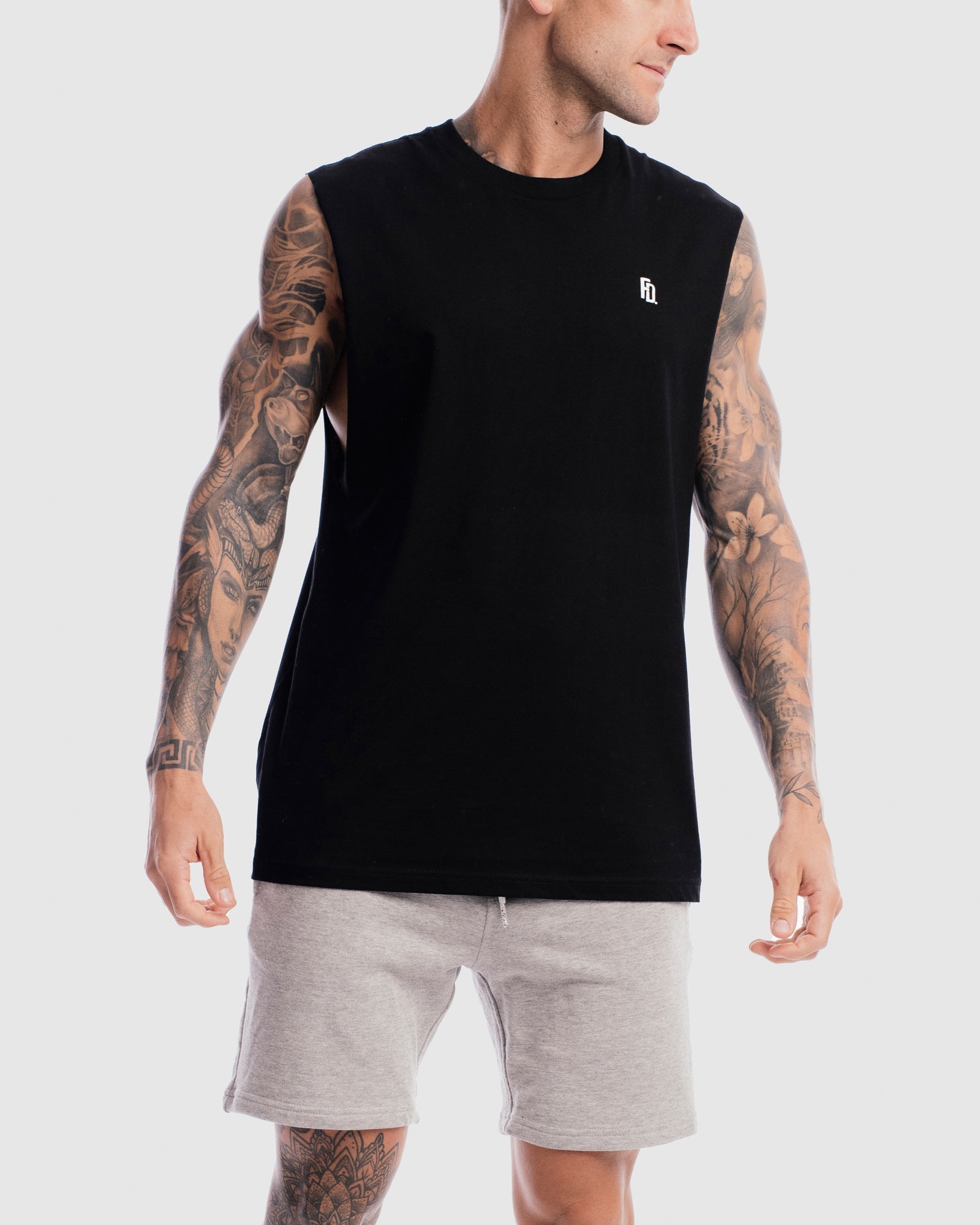 Mens Contract Rise Tank - Black
