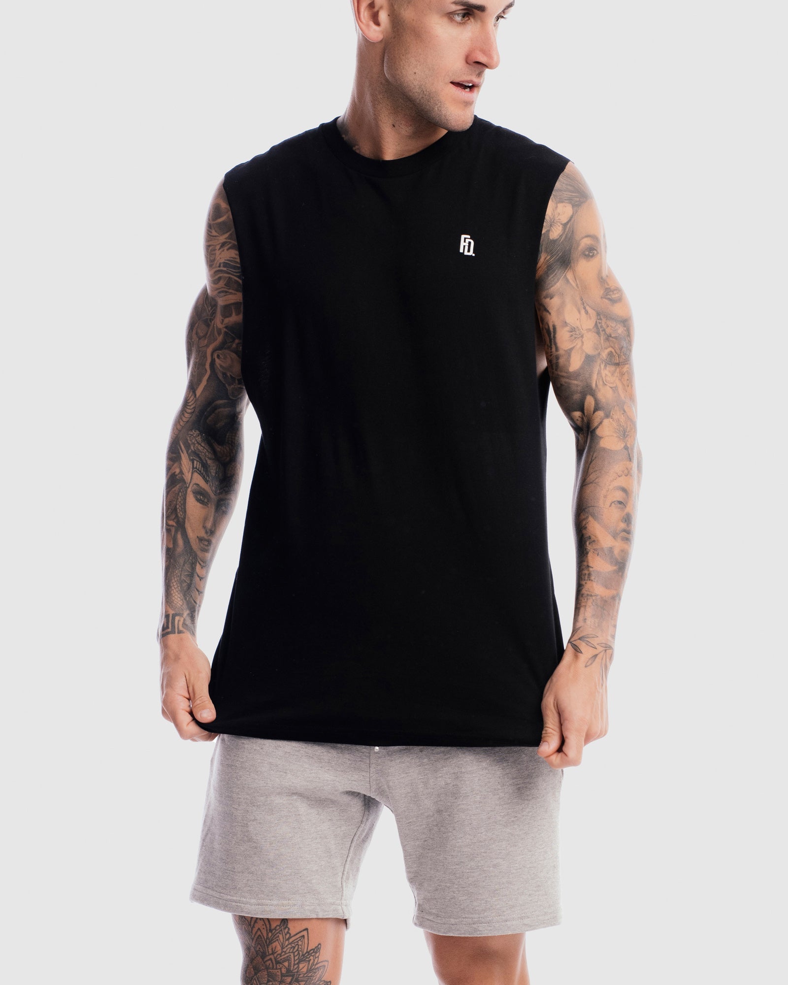 Mens Contract Rise Tank - Black