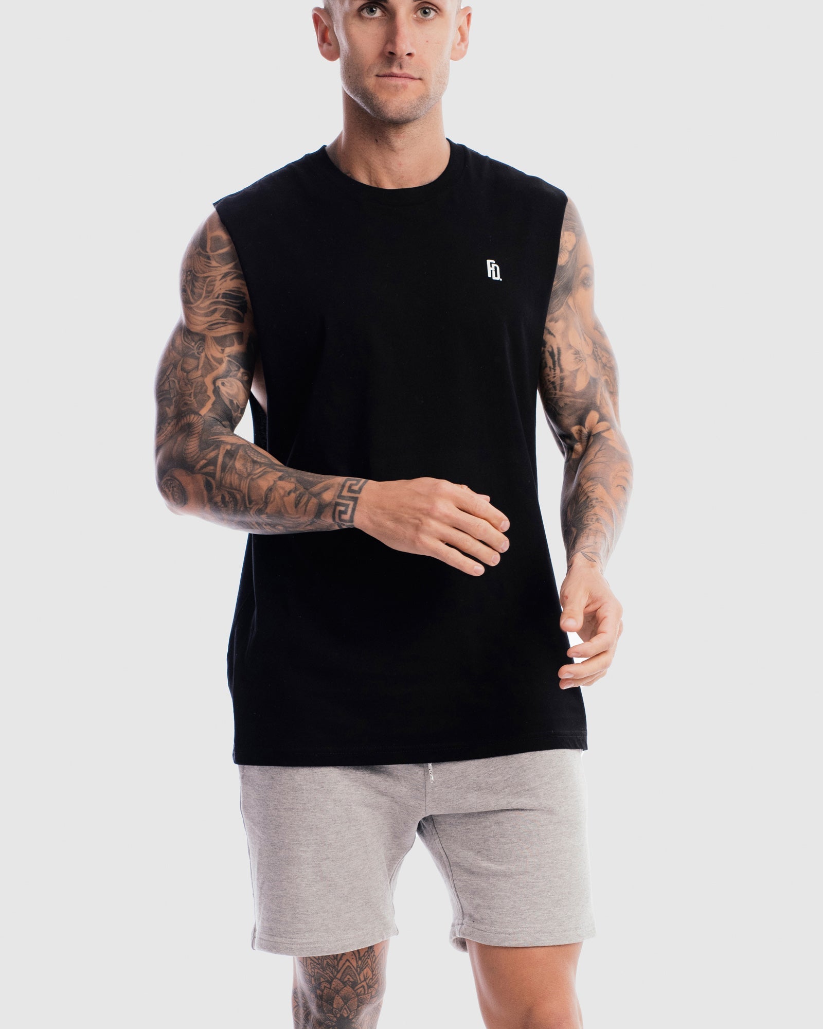 Mens Contract Rise Tank - Black