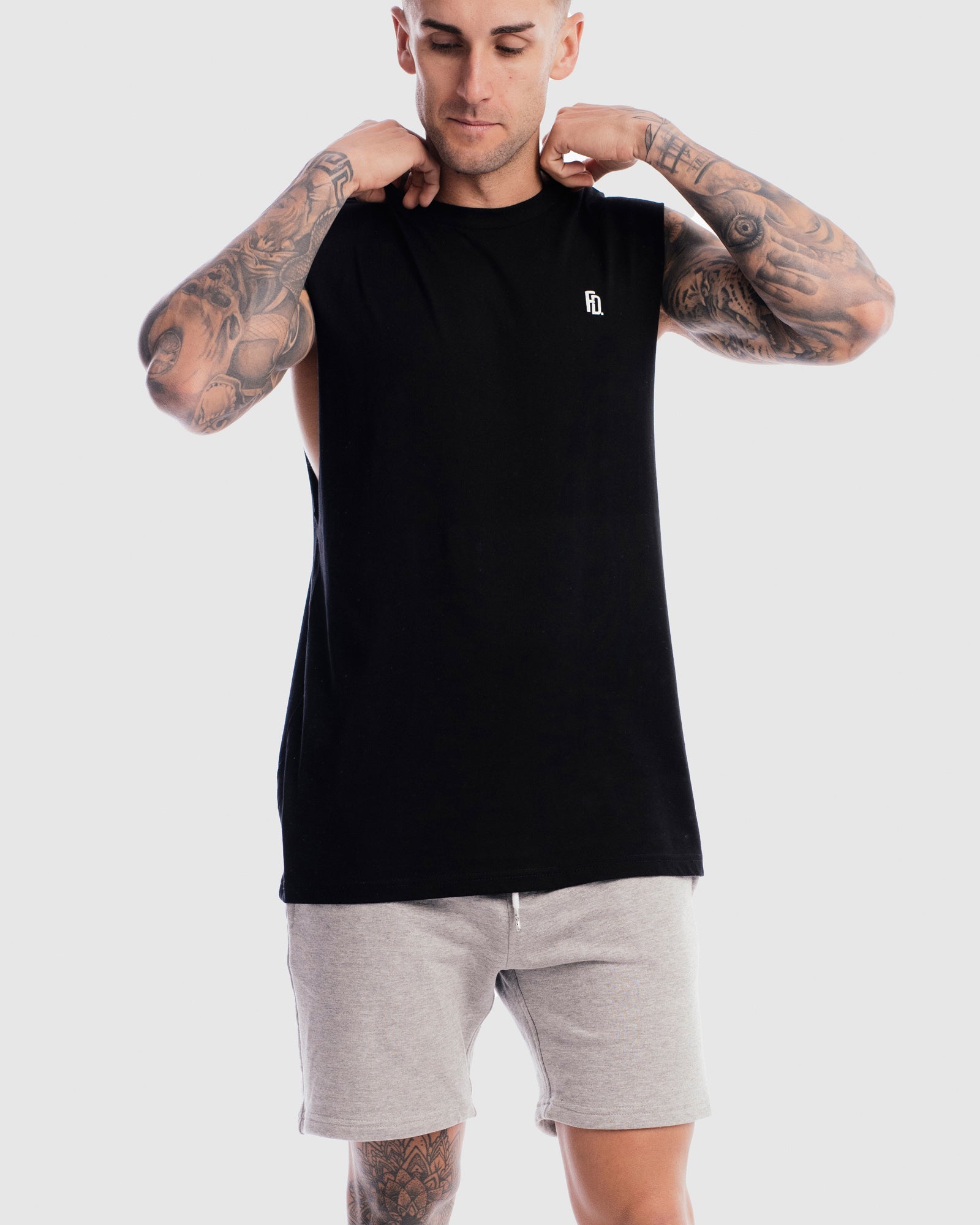 Mens Contract Rise Tank - Black