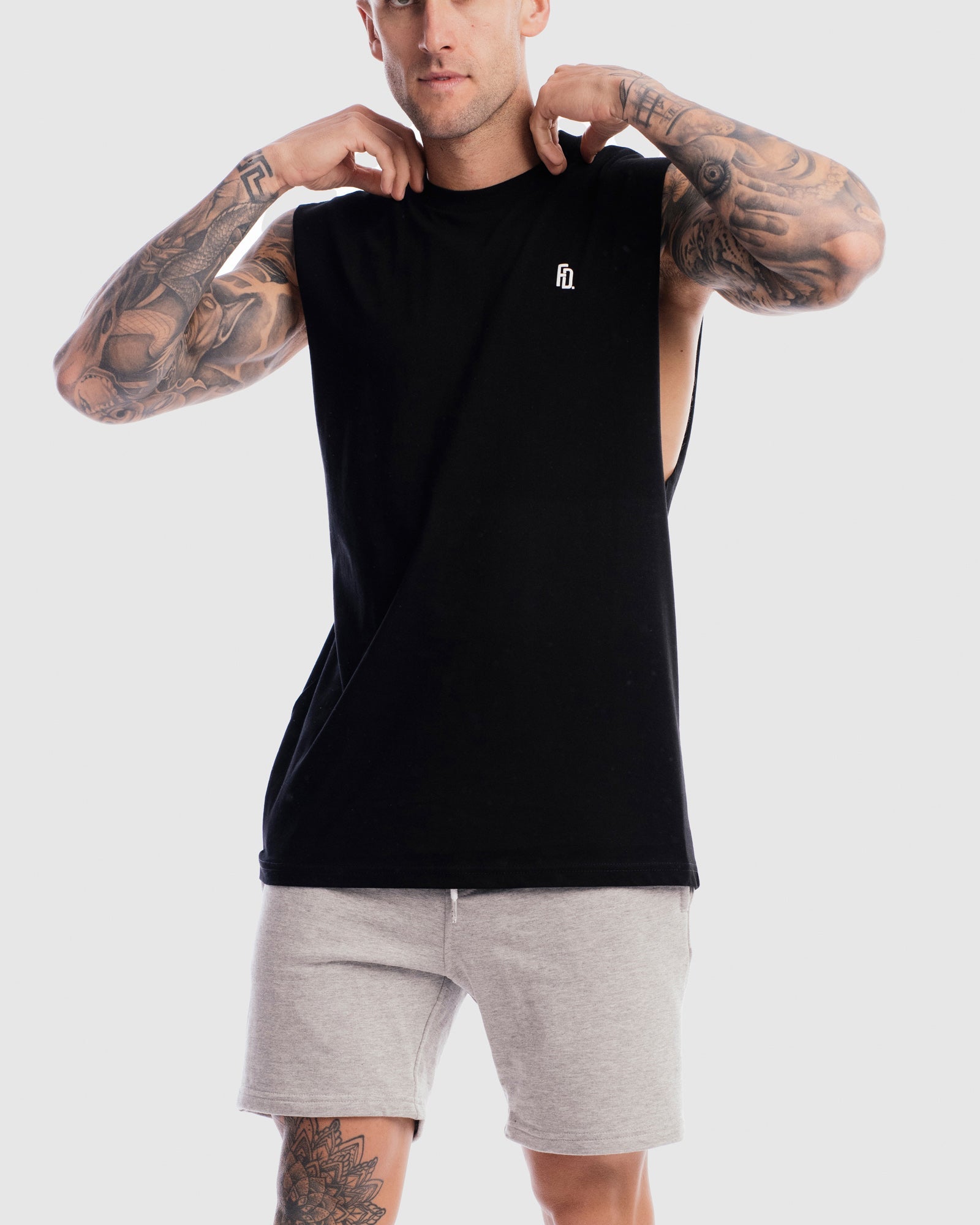 Mens Contract Rise Tank - Black