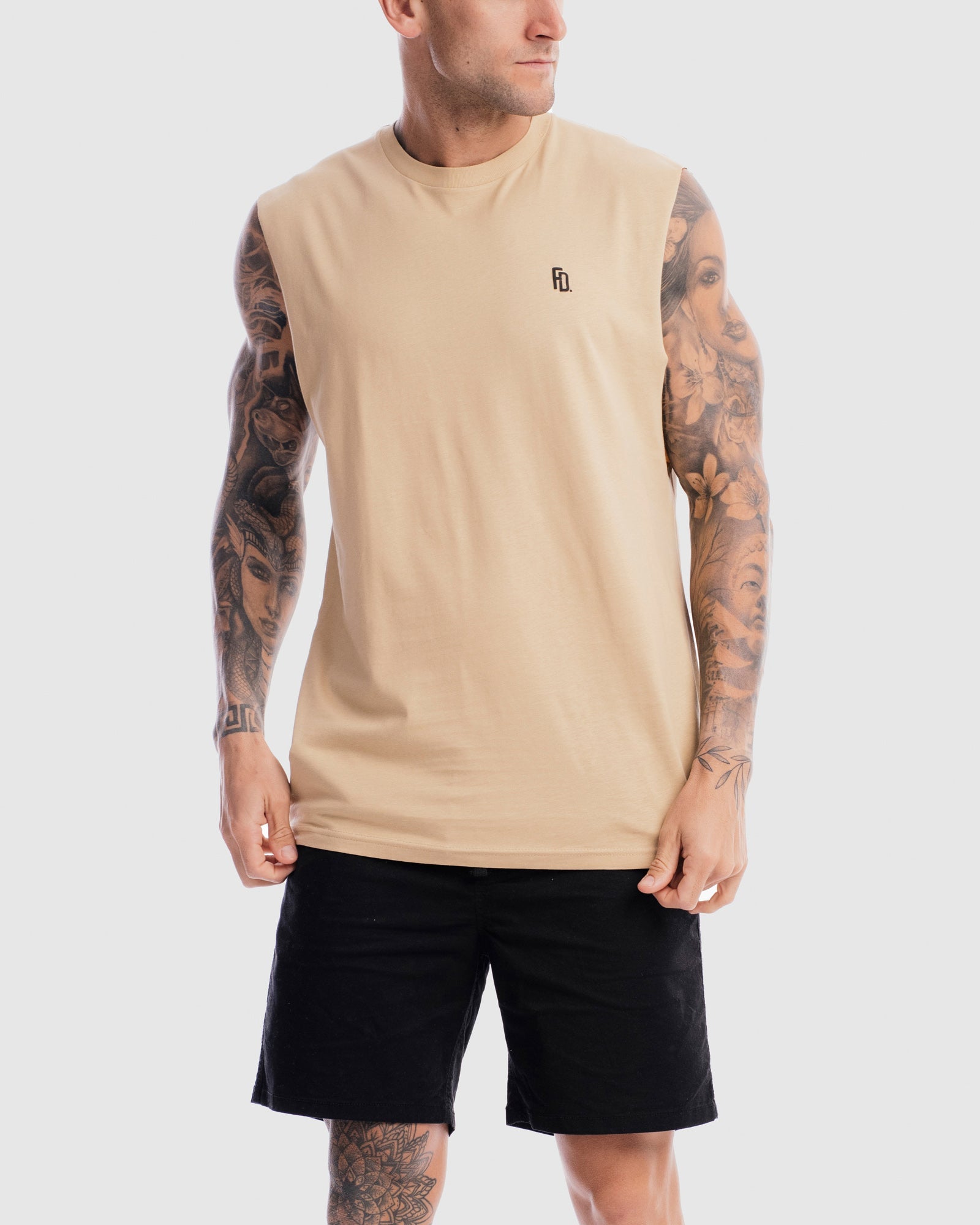 Mens Contract Rise Tank - Camel